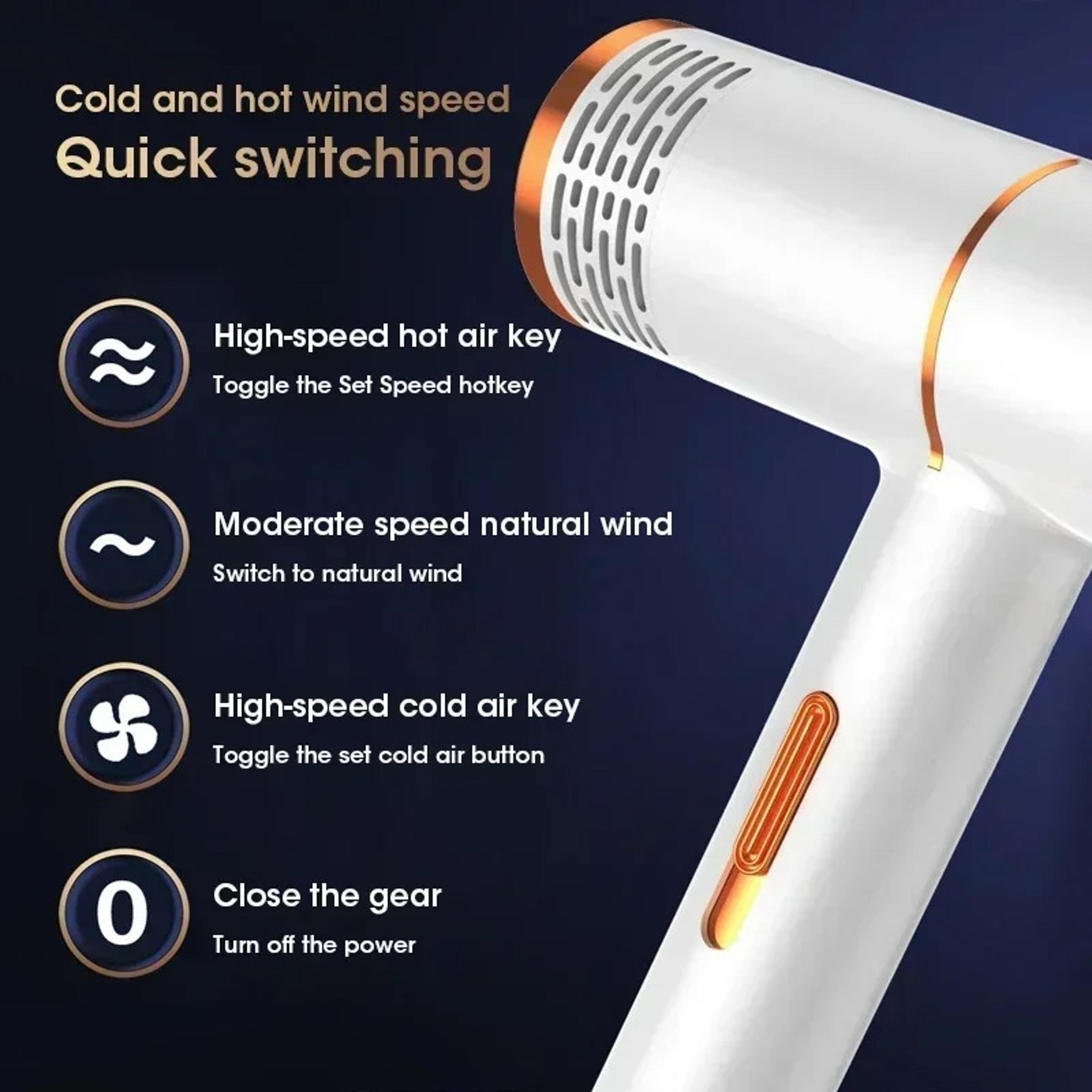 Salon Grade Negative Ionic Hair Dryer With Strong Wind Hot And Cold Air 3