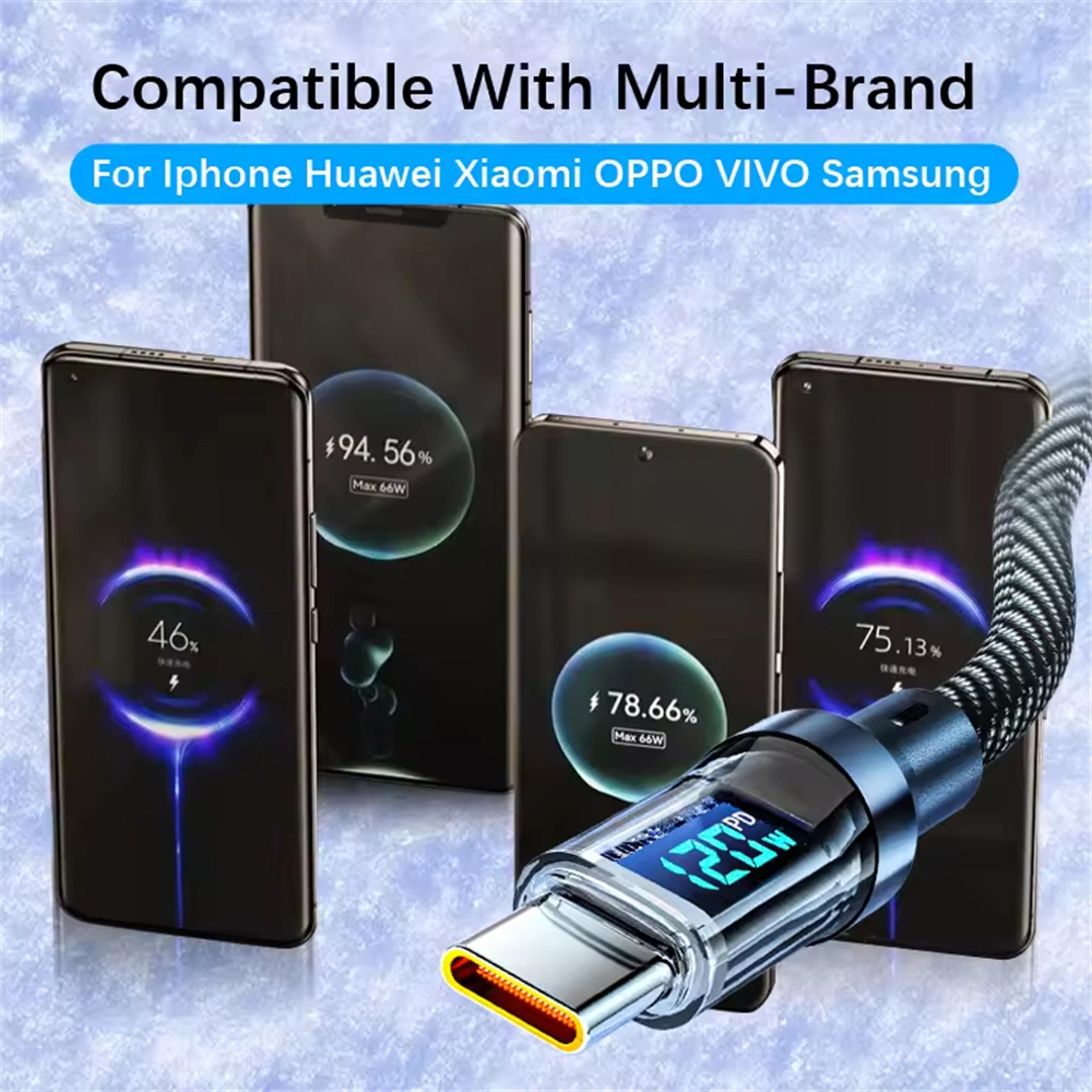 USB C Fast Charging Cable With LED Display And USB A To USB C Option 4
