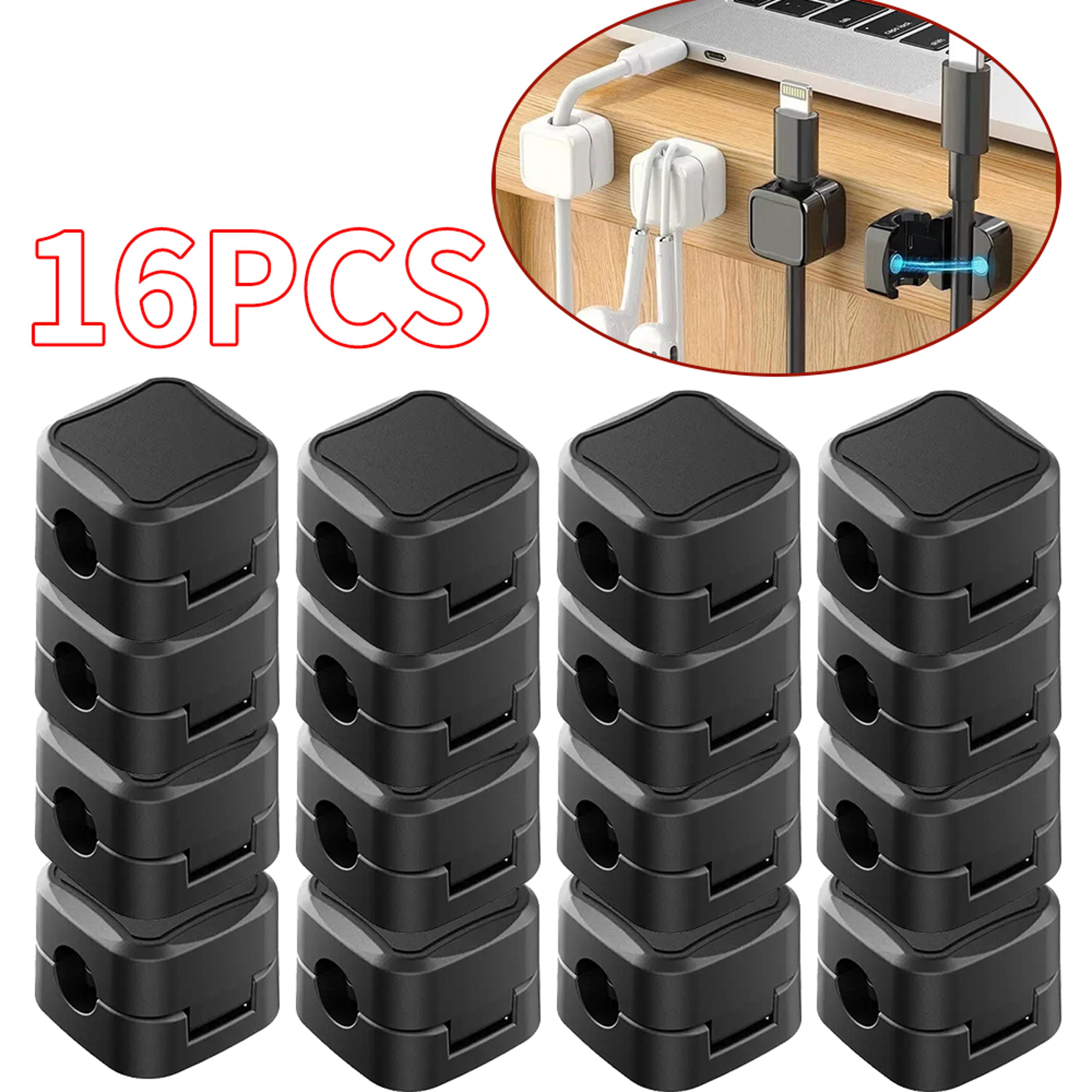 Magnetic Cable Clips Adjustable Cord Holder For Desk Cable Management 5