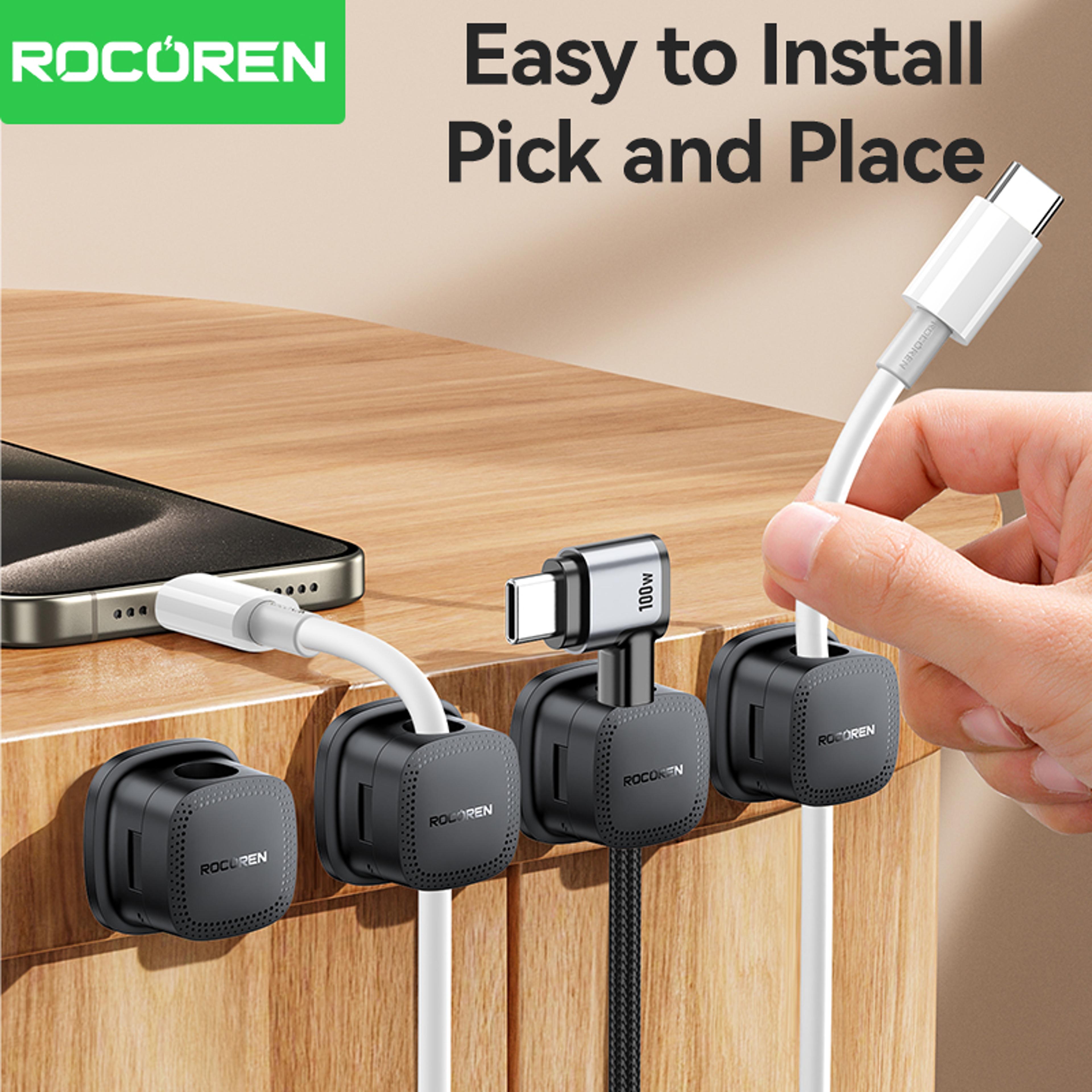 Magnetic Cable Organizer Adjustable Desk Cable Clips For Clean Wire Management 3
