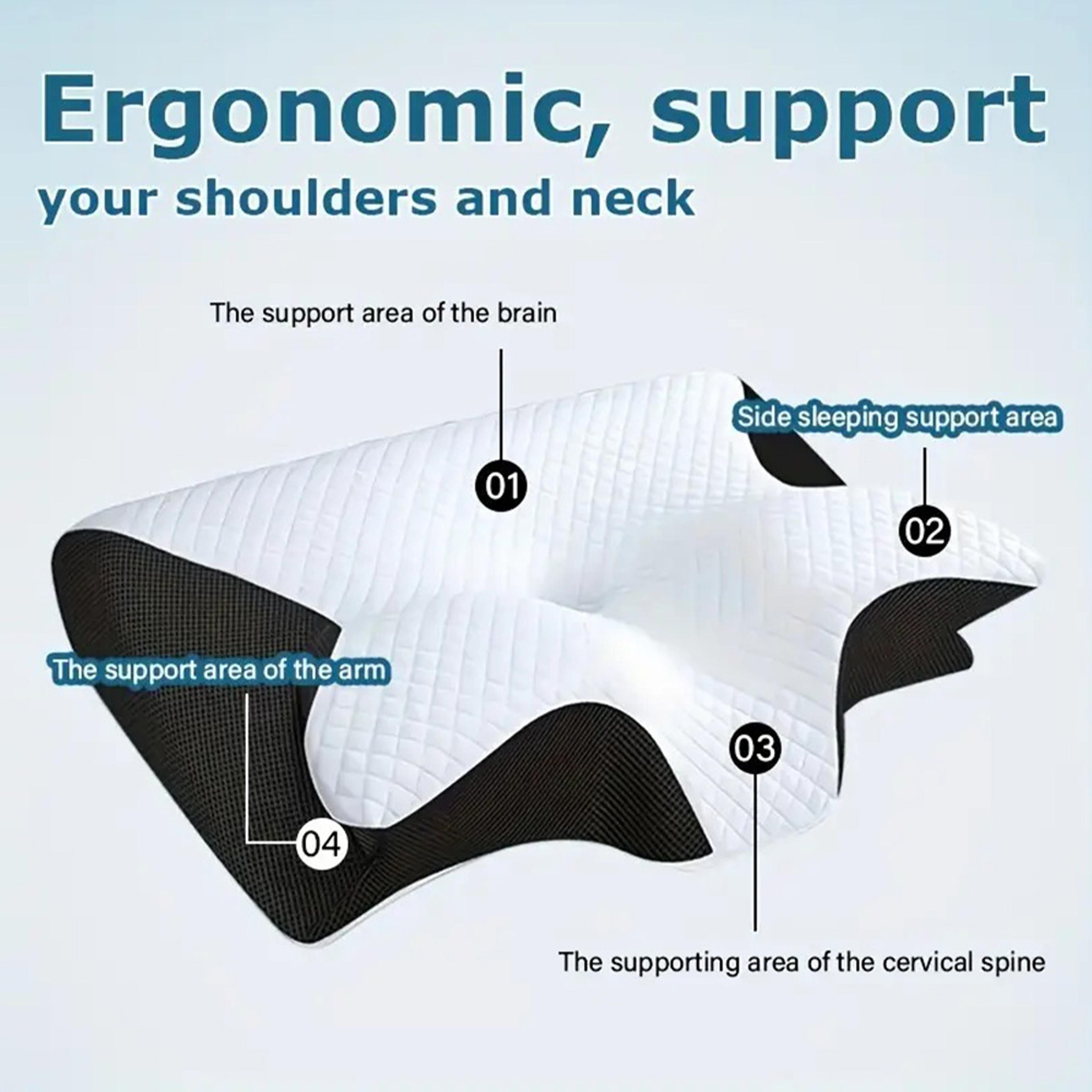 Butterfly Memory Foam Neck Pillow For Cervical Support And Comfortable Sleep 1