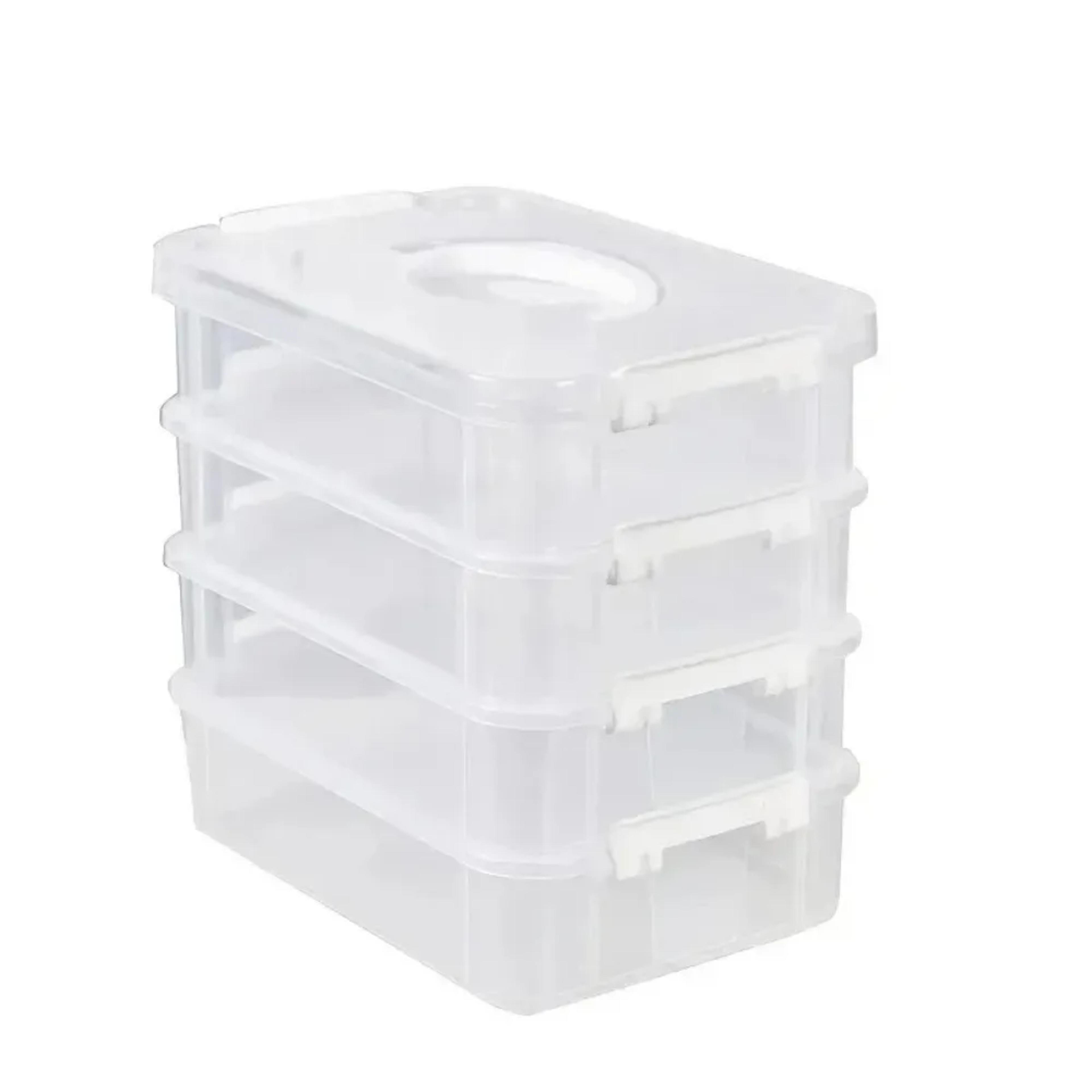 Transparent Compartment Storage Box With Lid For Building Blocks Crafts And Small Items 6