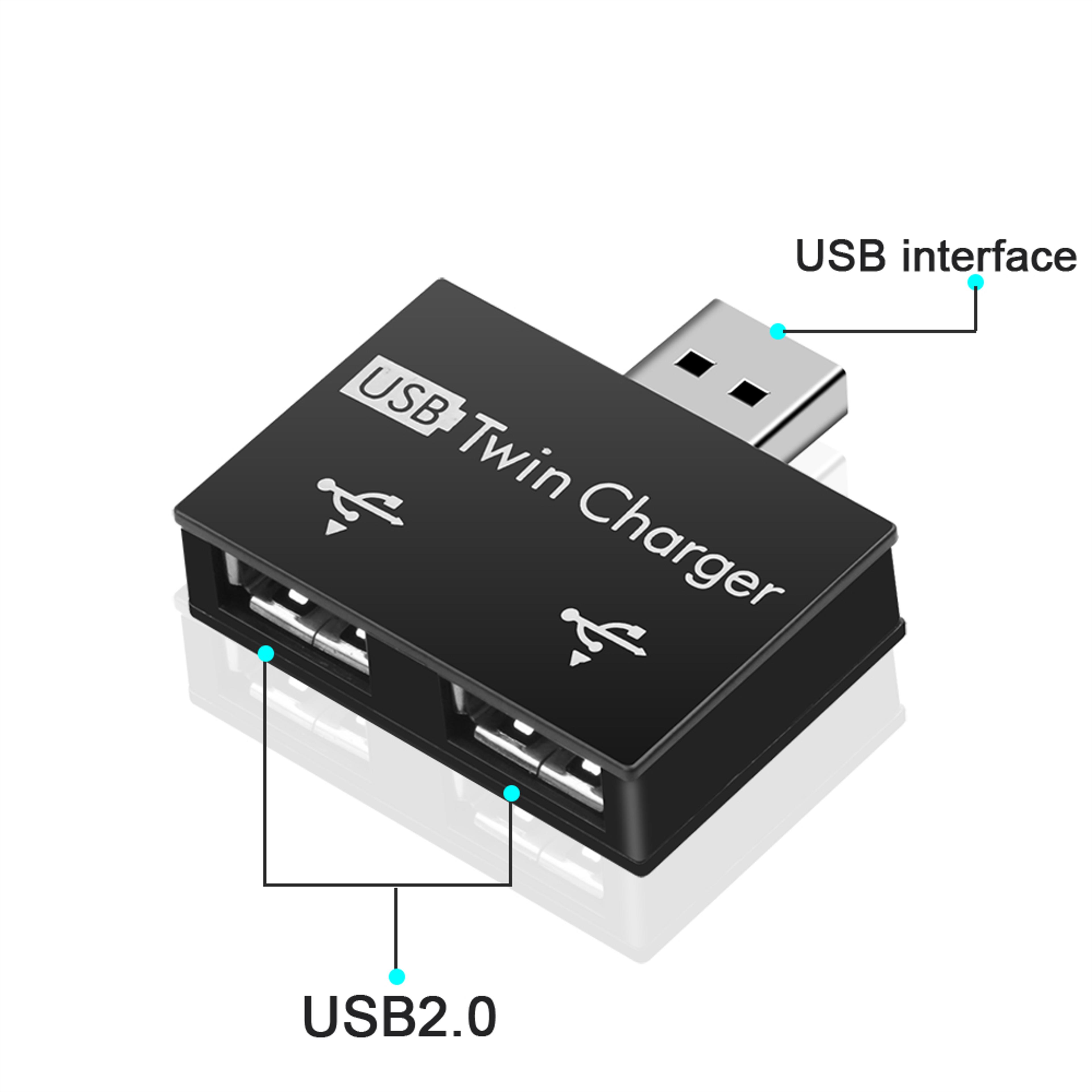 USB Hub Adapter Dual Port USB Splitter For Easy Device Connection 4