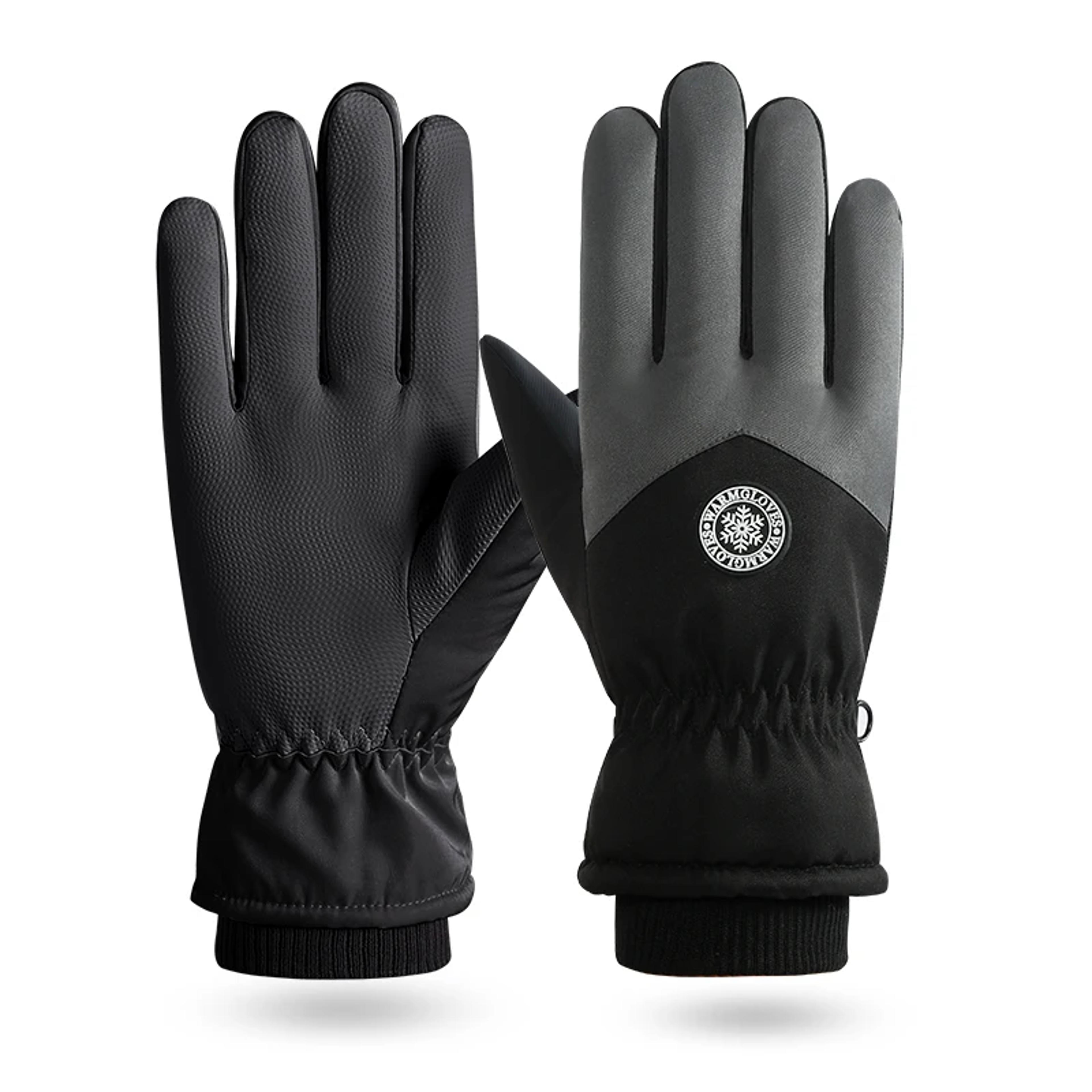 Thermal Waterproof Ski Gloves With Touchscreen Grip And Adjustable Wrist 0