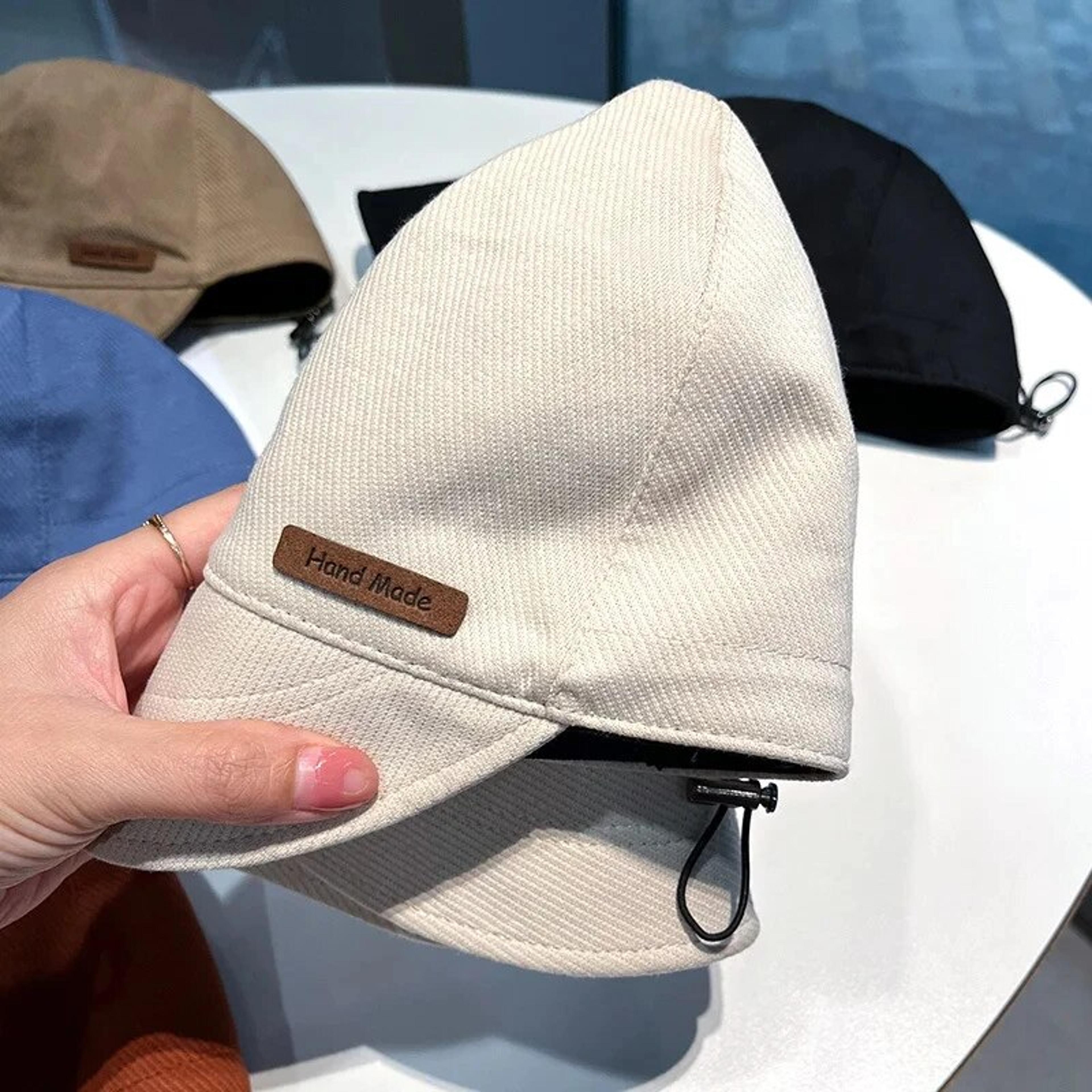 Womens Foldable Wide Brim Sun Hat Adjustable Cotton UV Protection Bucket Hat 3