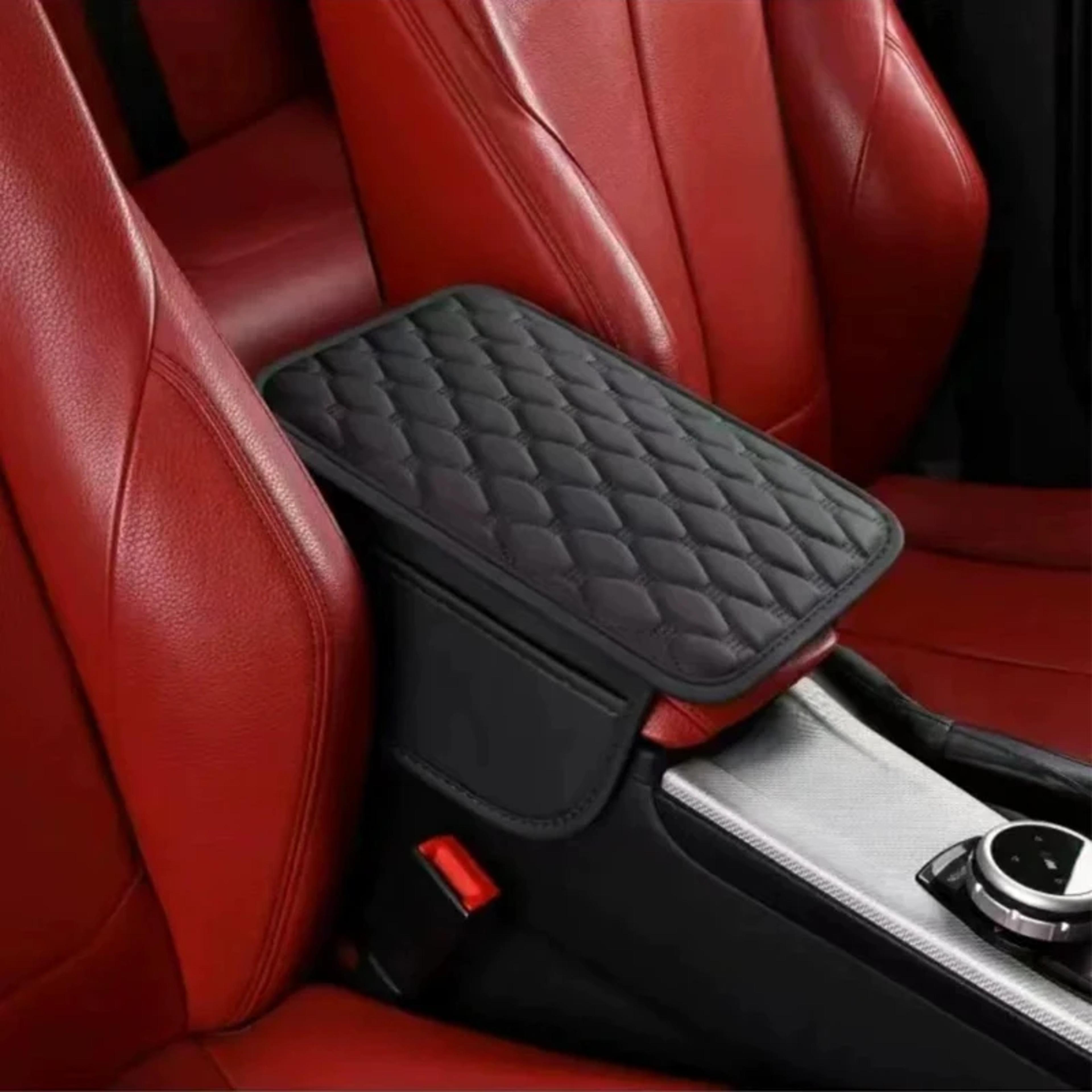 Universal Car Armrest Cushion Leather Center Console Pad With Storage 1