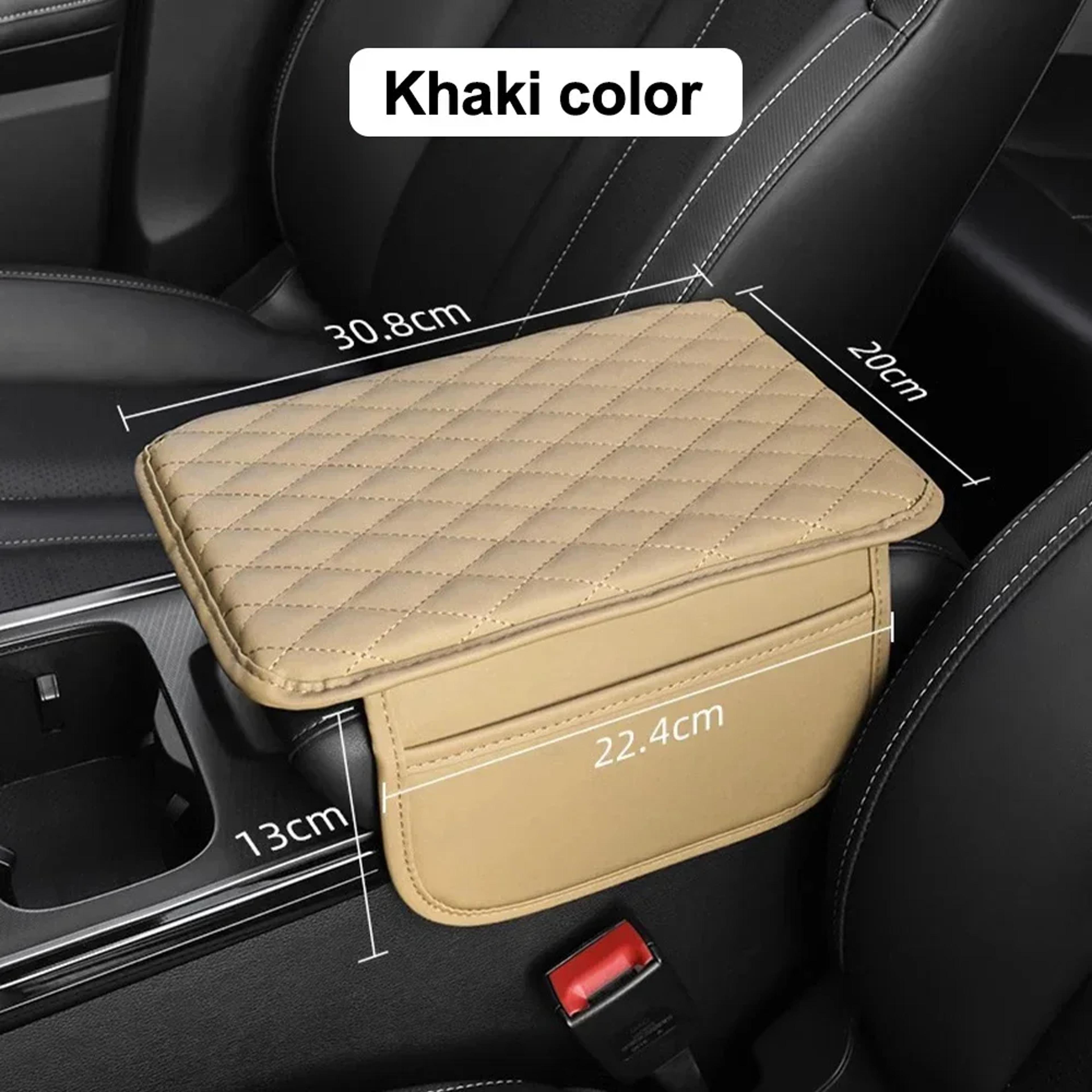 Universal Car Armrest Cushion Leather Center Console Pad With Storage 7