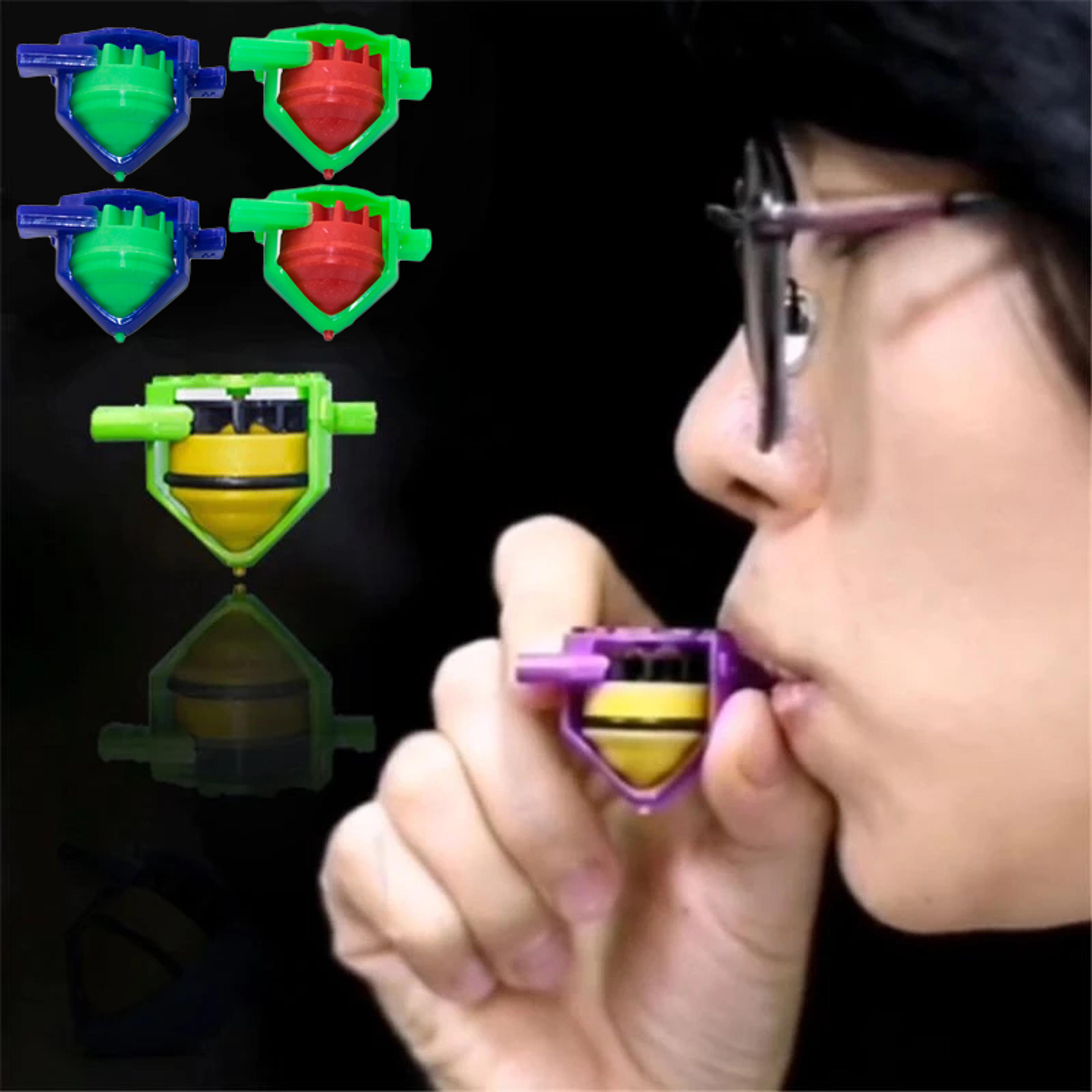 colorful whistle spinning top gyroscope toy set for kids classic indoor party play