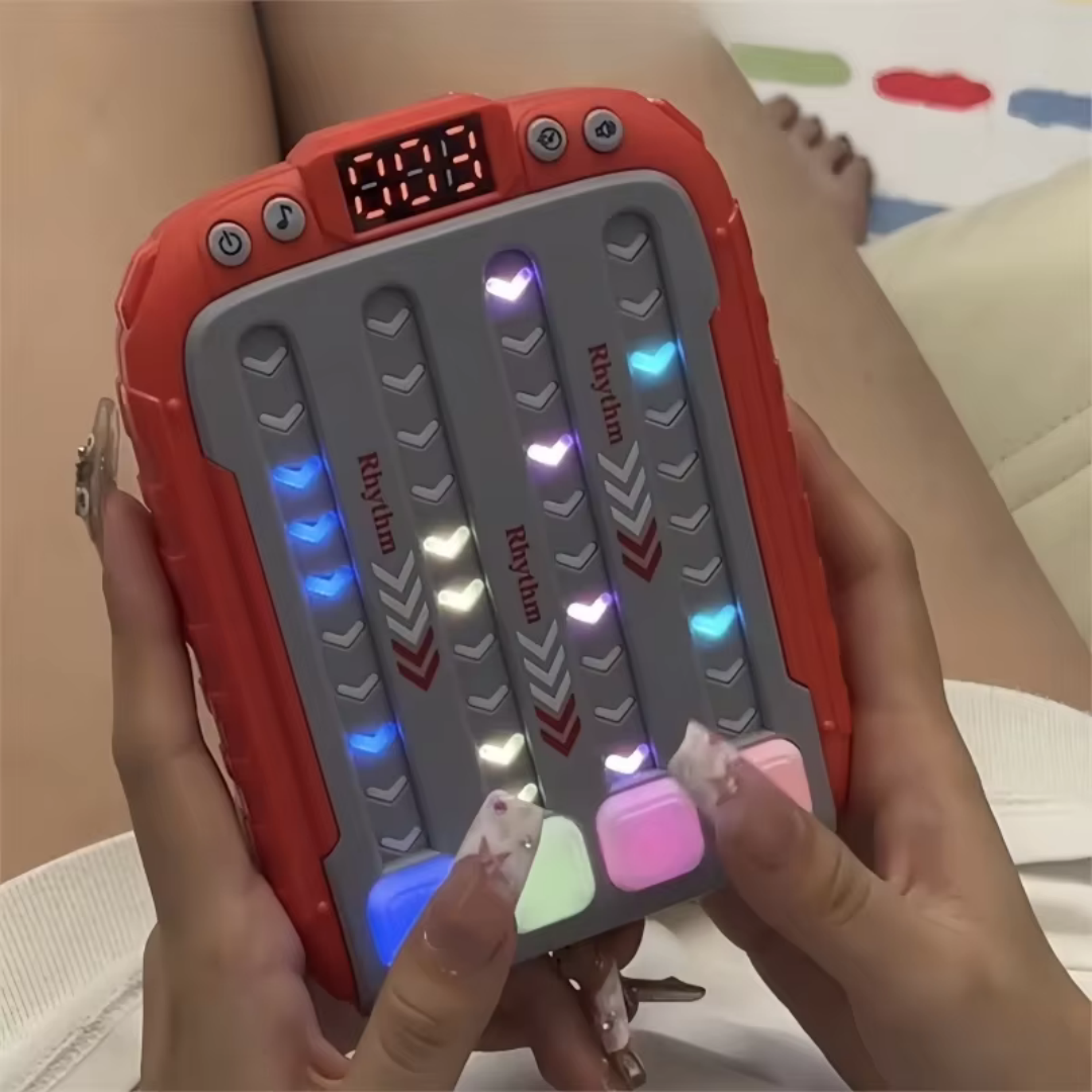 Music Rhythm Game Machine Light Up Brain Training Sensory Toy For Kids 1