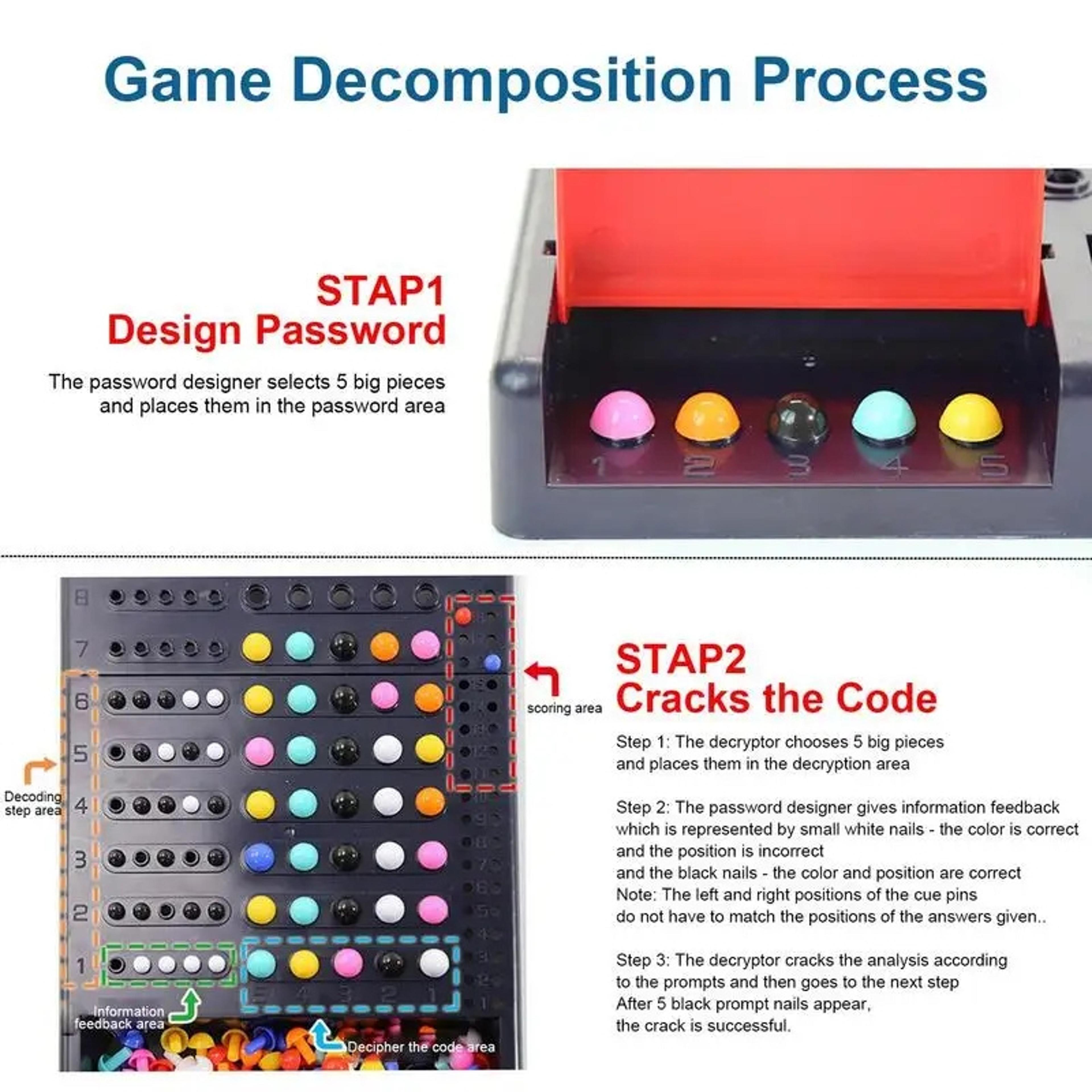 Secret Code Board Game Logic Strategy Code Breaker Game For Kids And Adults 2