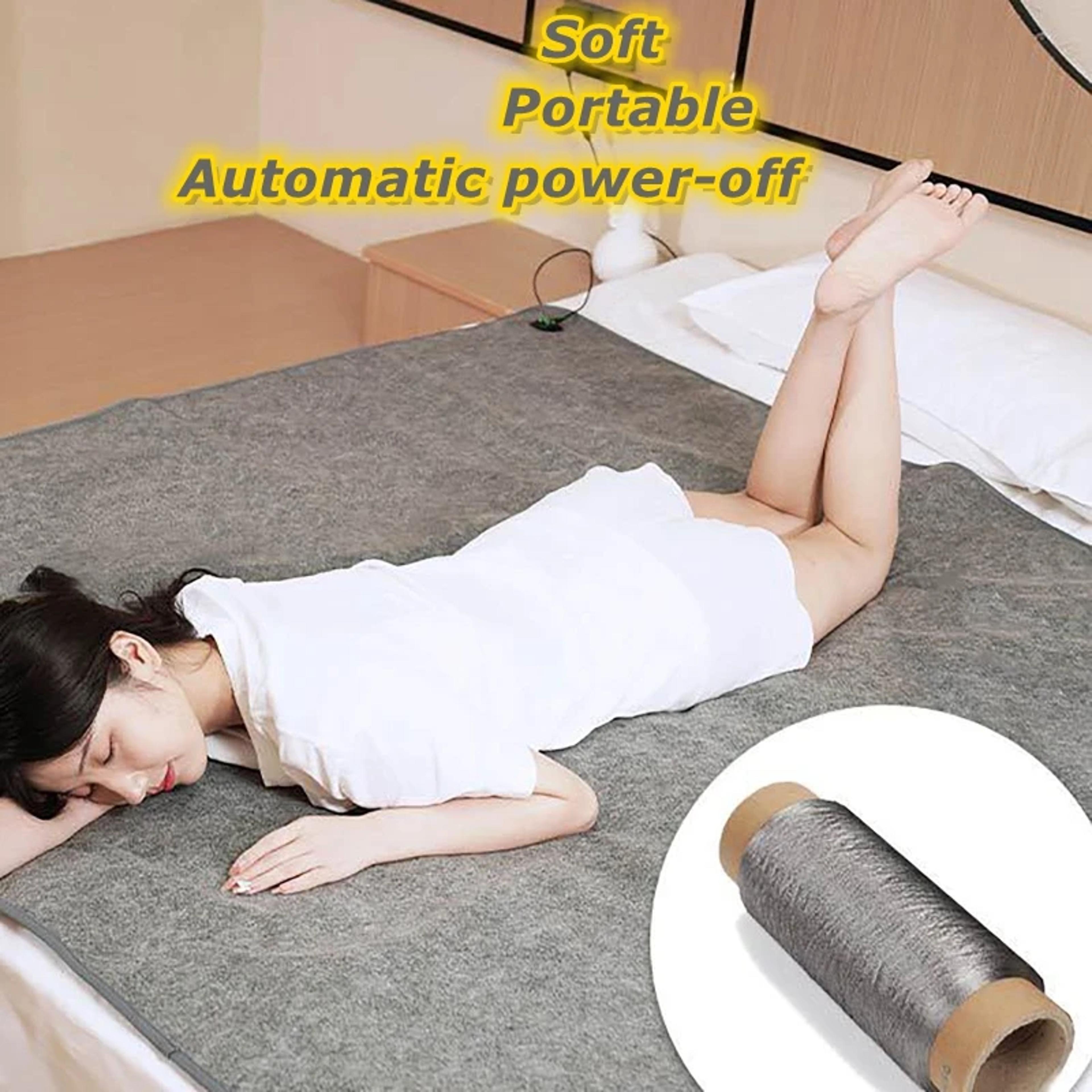 USB Heated Mattress Pad With Six Heating Zones Type C Portable Washable Plush Warmer 5