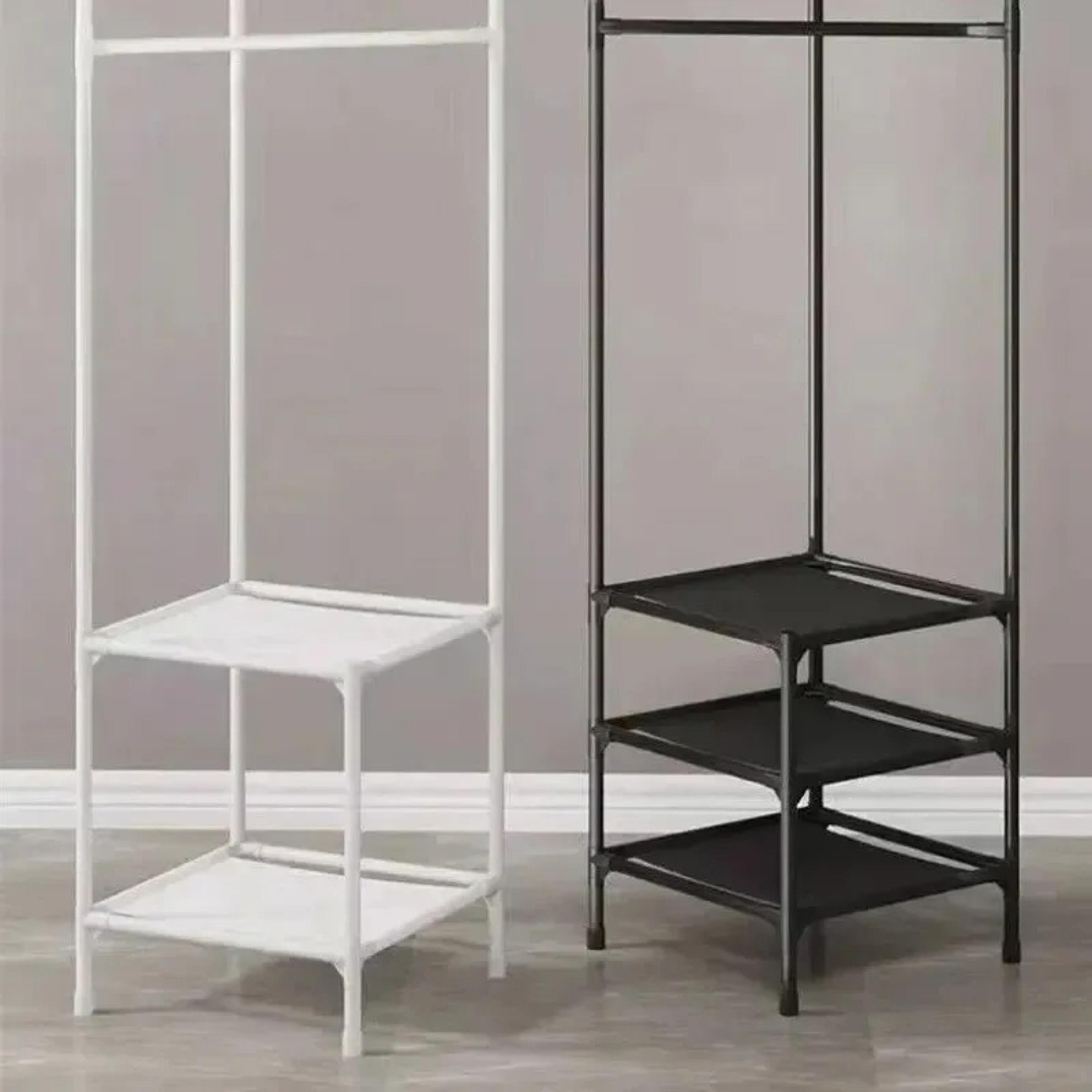 Space Saving Corner Coat Rack With Multi Layer Clothing Storage Shelf 4