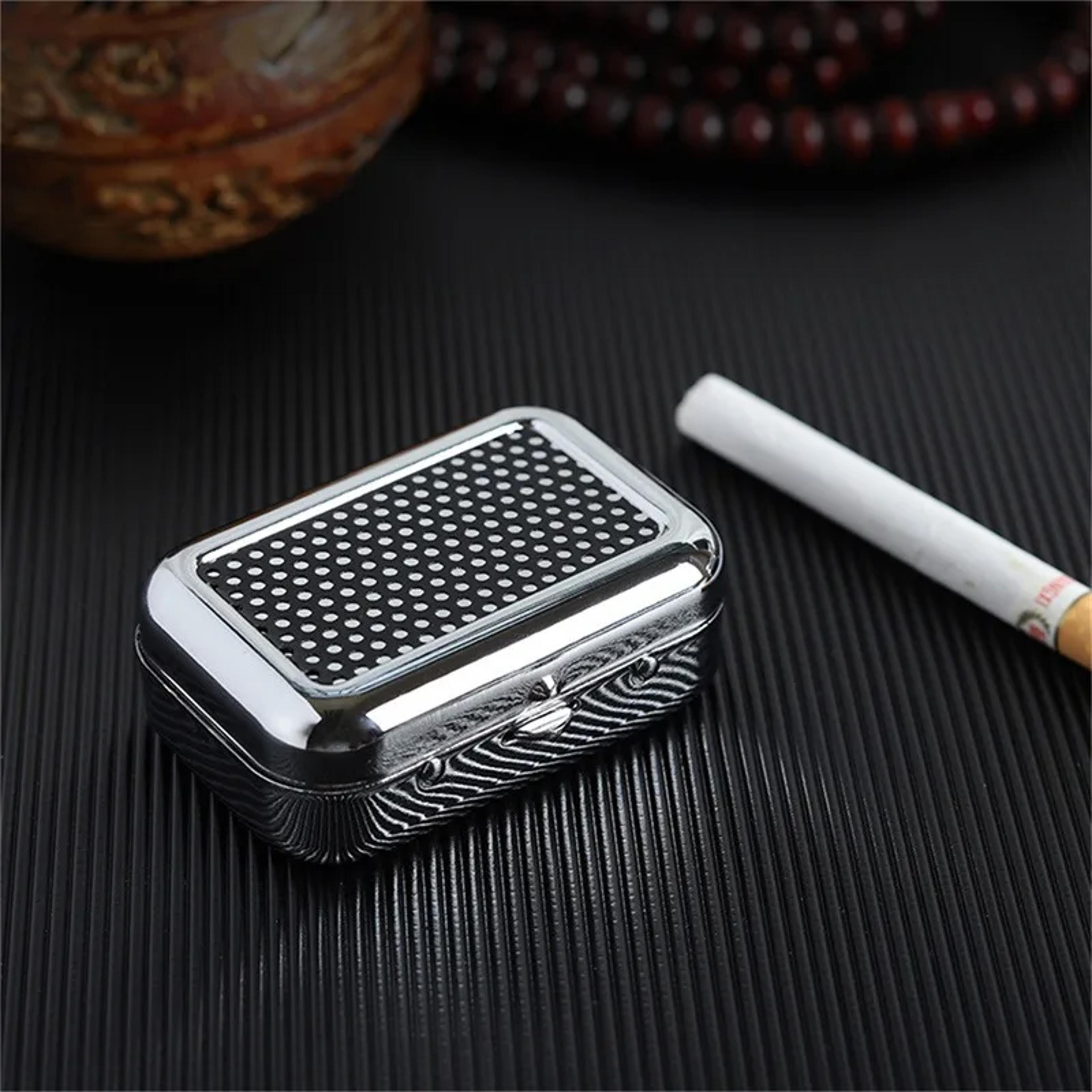 Portable Mini Metal Pocket Ashtray With Lockable Lid For Car Travel And Desktop Use 7