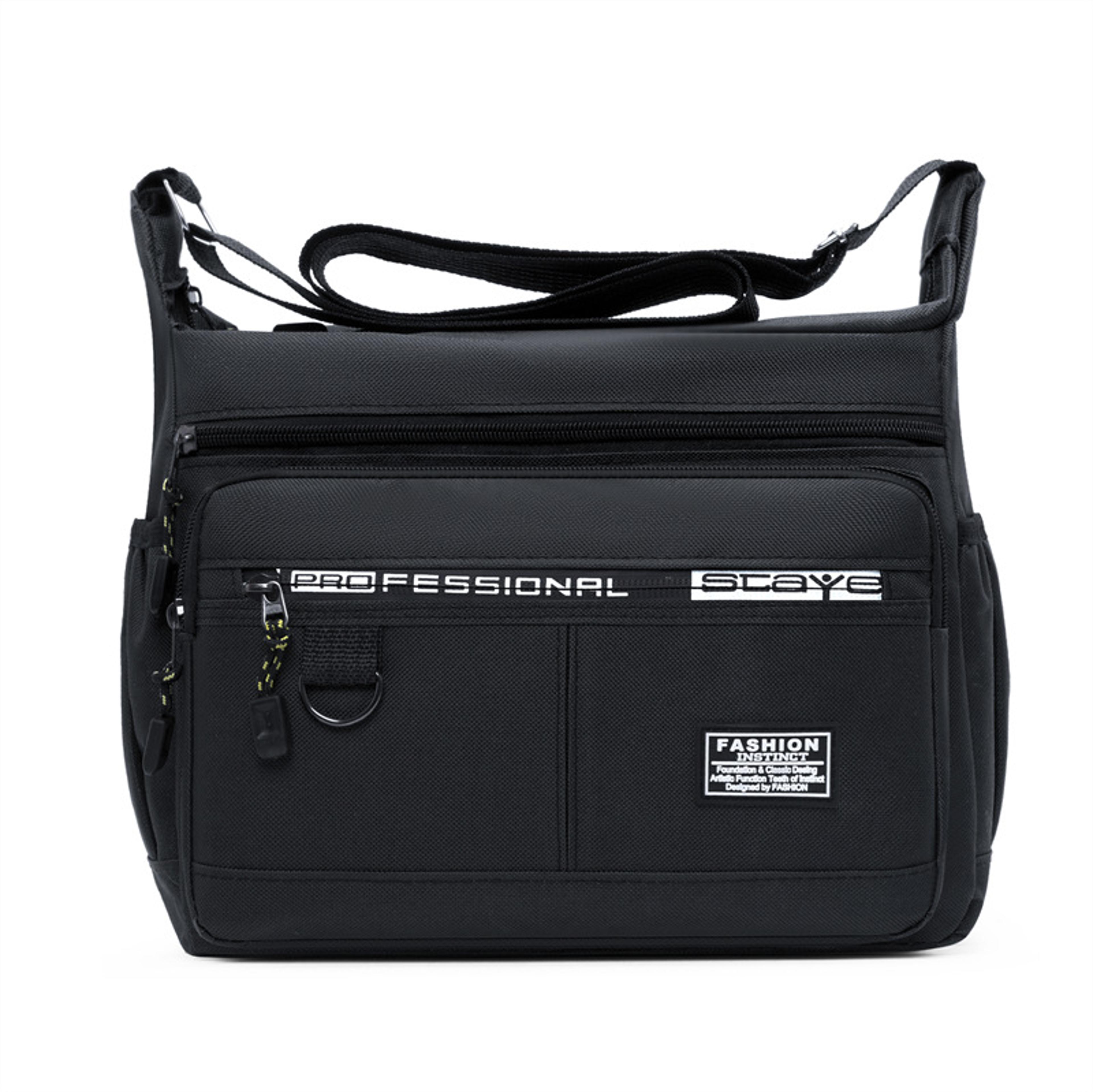 Mens Crossbody Bag Waterproof Polyester Multi Pocket Shoulder Bag With Adjustable Strap 6