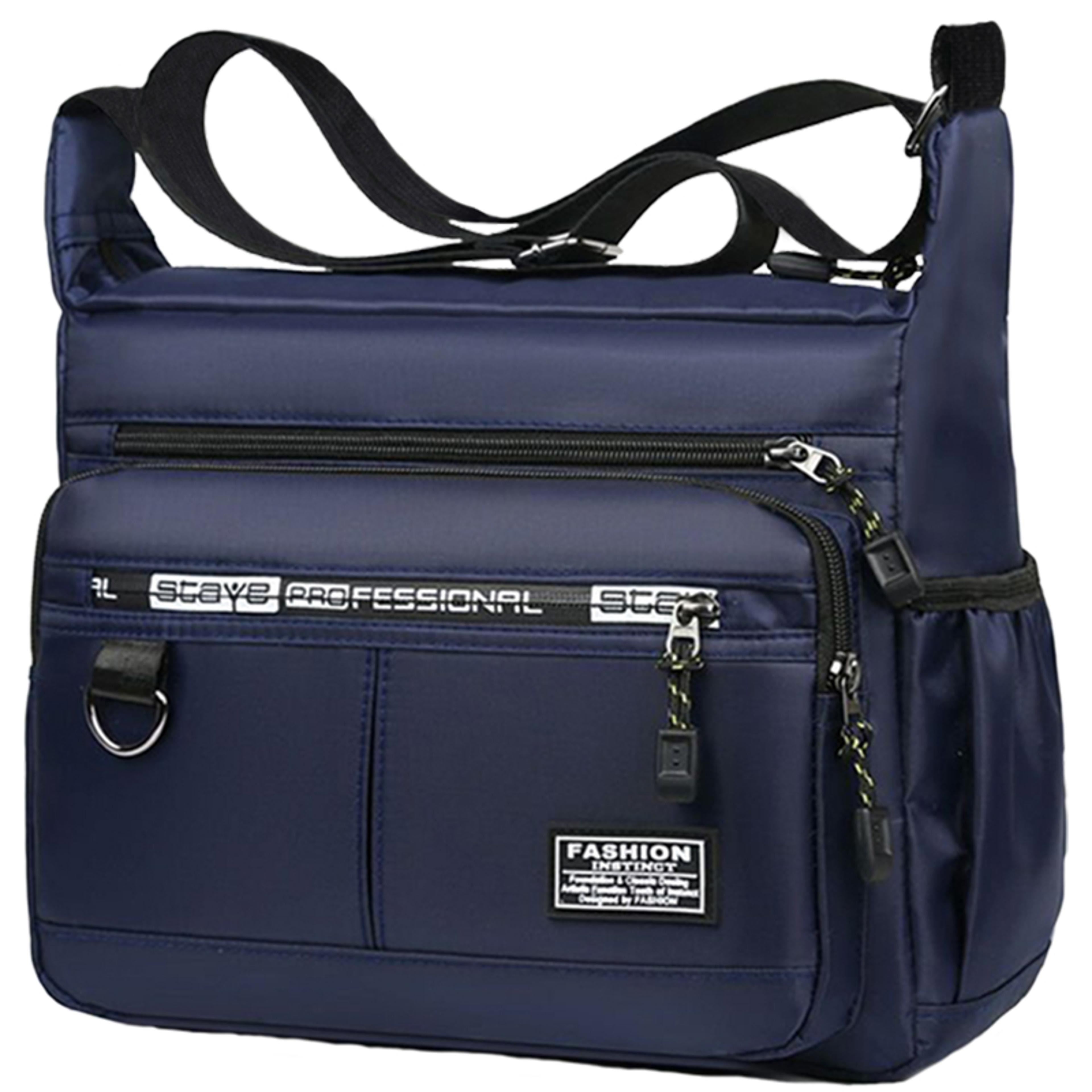 Mens Crossbody Bag With Multi Layer Pockets Adjustable Shoulder Strap 6