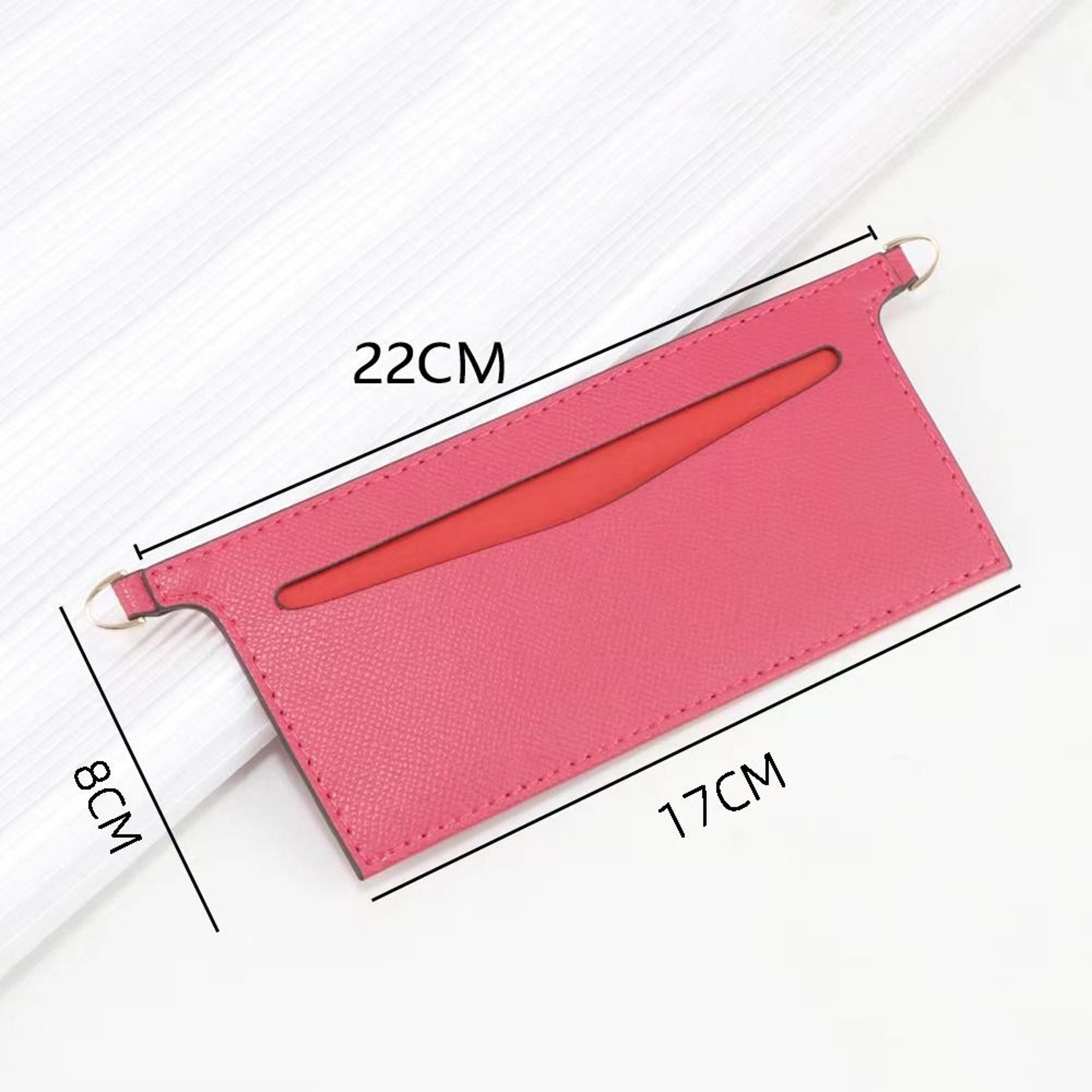 PU Leather Wallet Insert For Chain Strap With D Rings Purse Organizer Liner 10