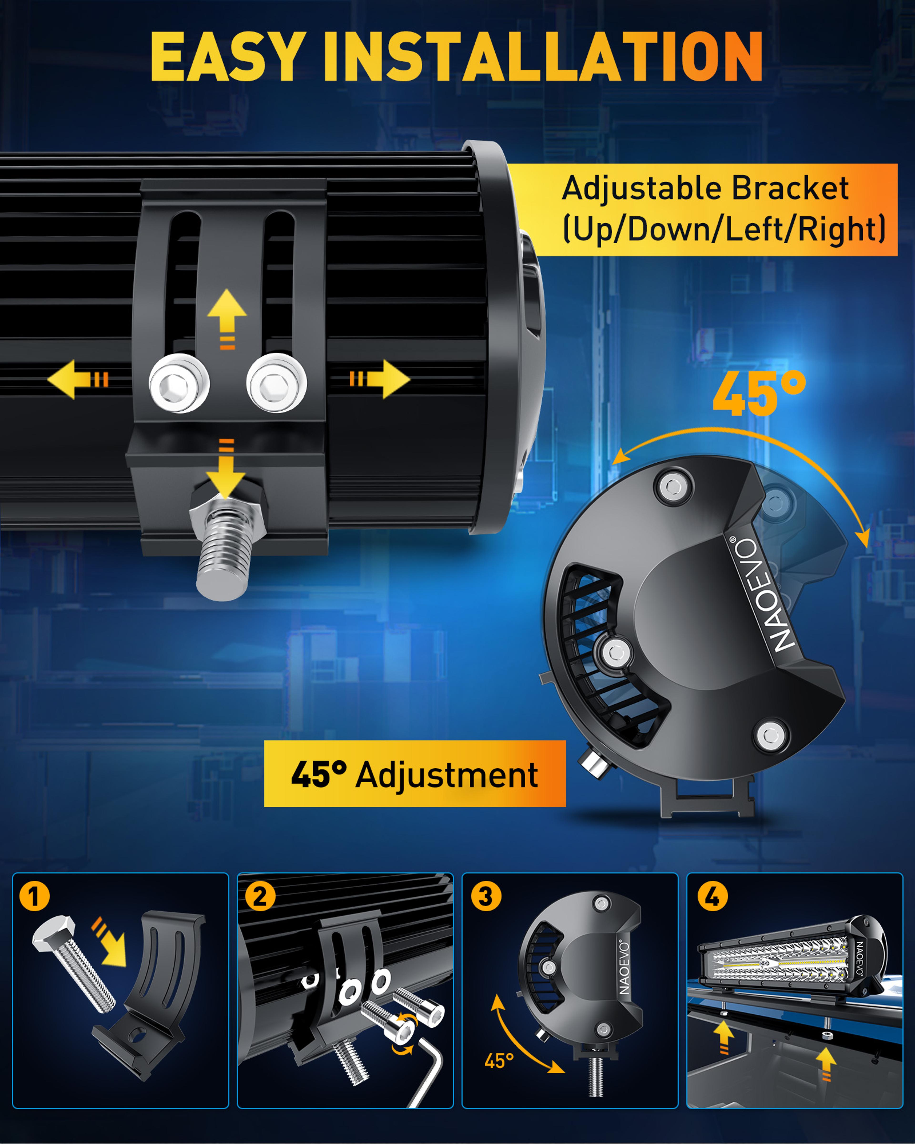 LED Work Light Bar Combo Beam Off Road Driving Light 3