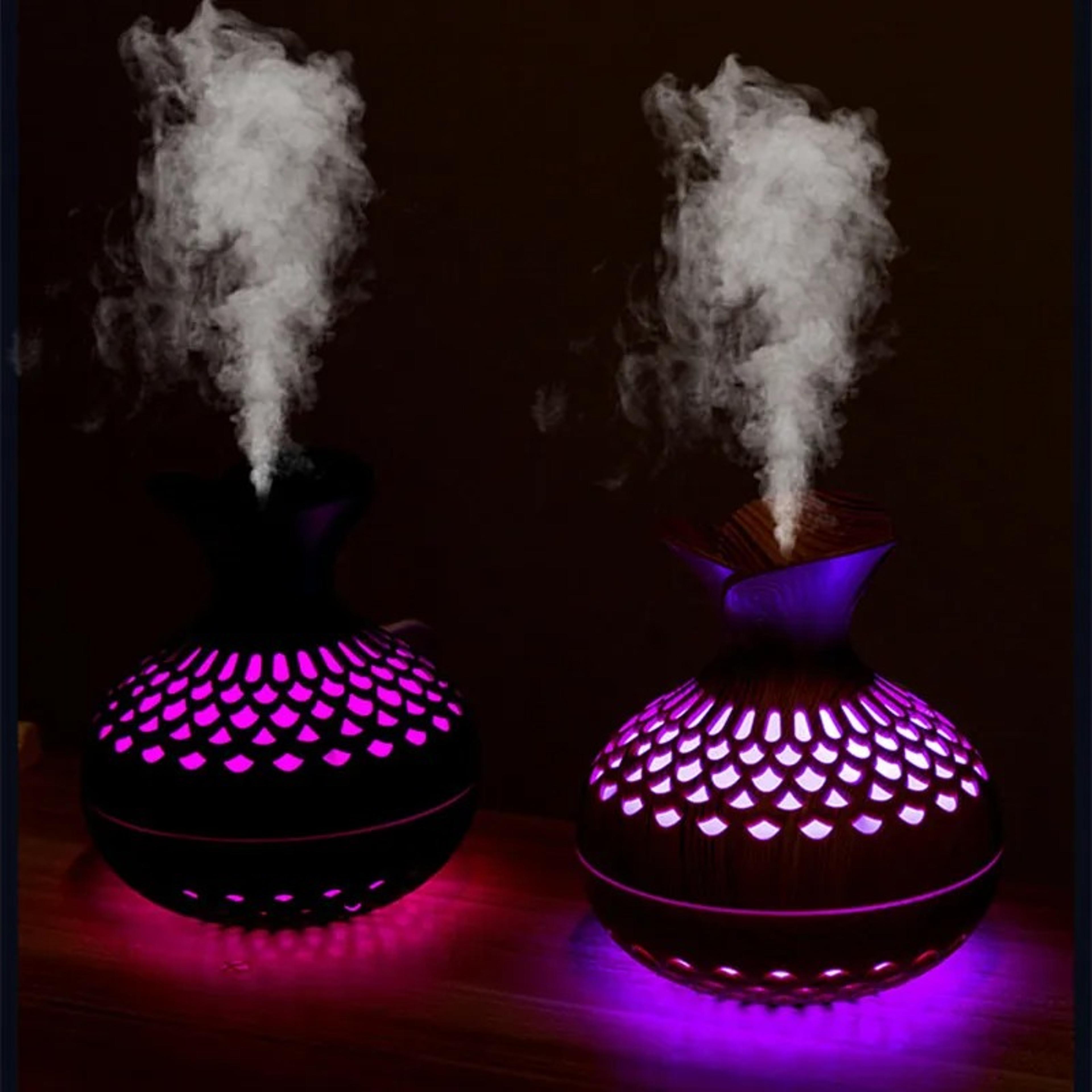 Wood Grain USB Humidifier With Quiet Mist And Water Shortage Auto Shutoff 4