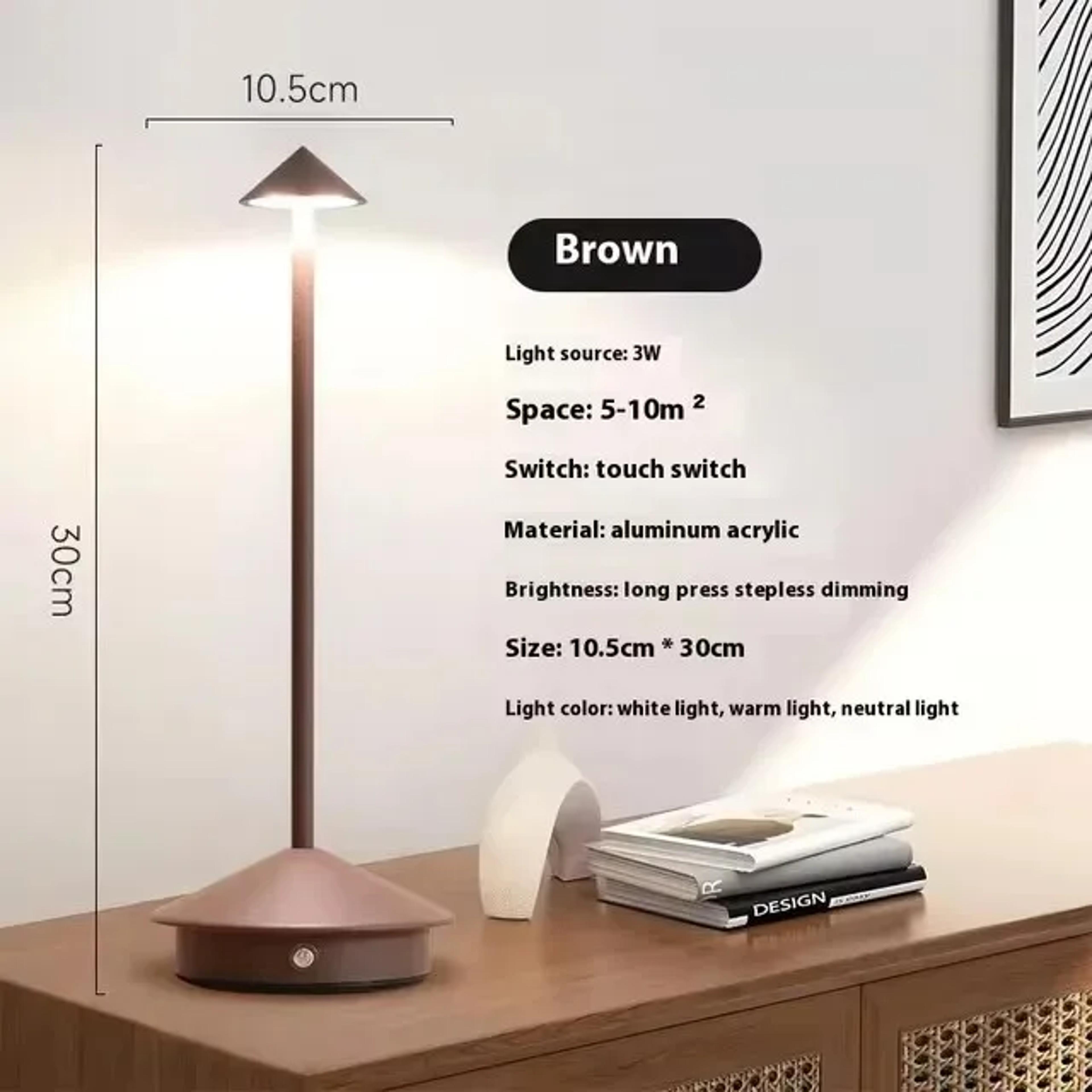 Rechargeable LED Table Lamp With Touch Control Three Color Temperatures And Stepless Dimming 8