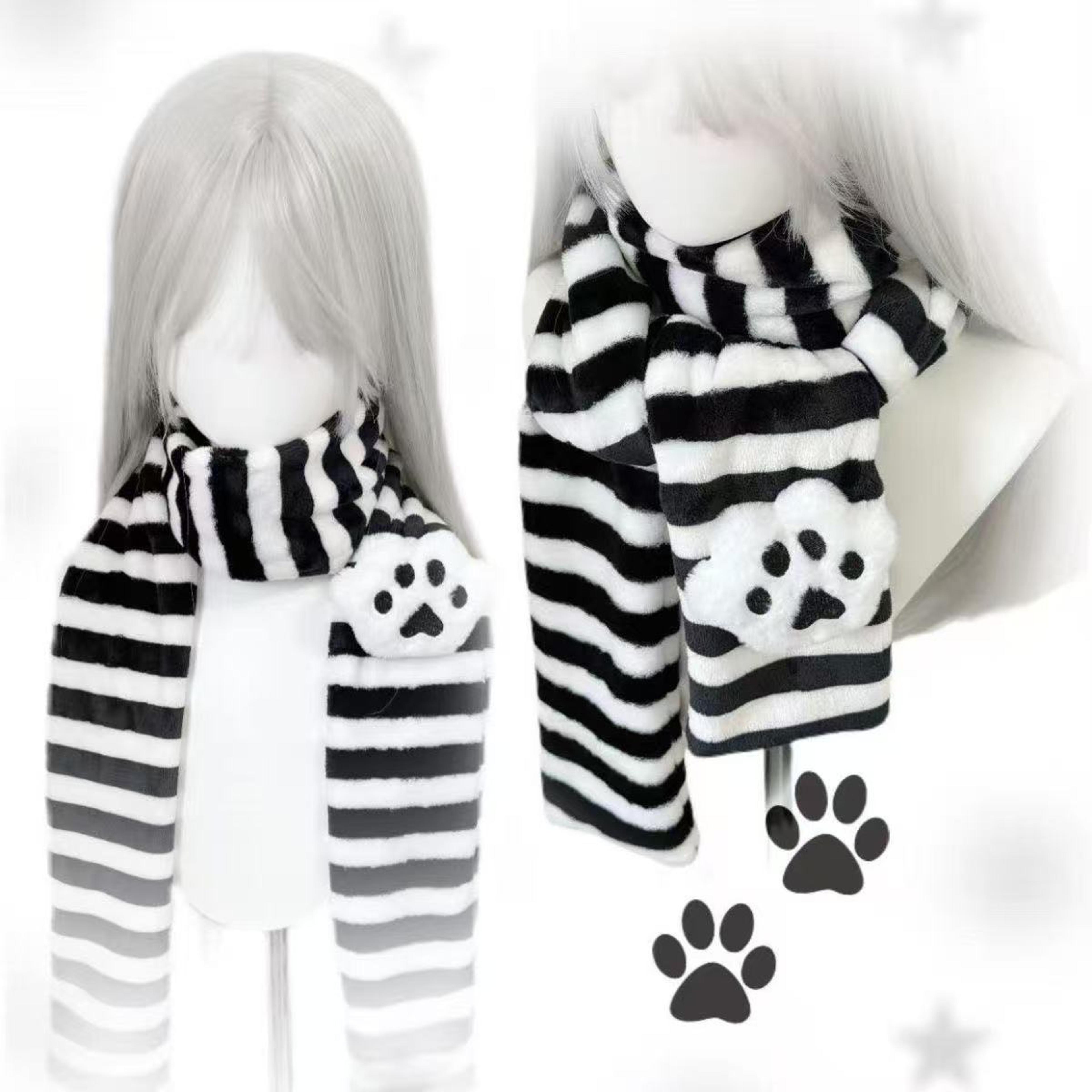 Knitted Cat Paw Scarf Cotton Winter Accessory For Women 3