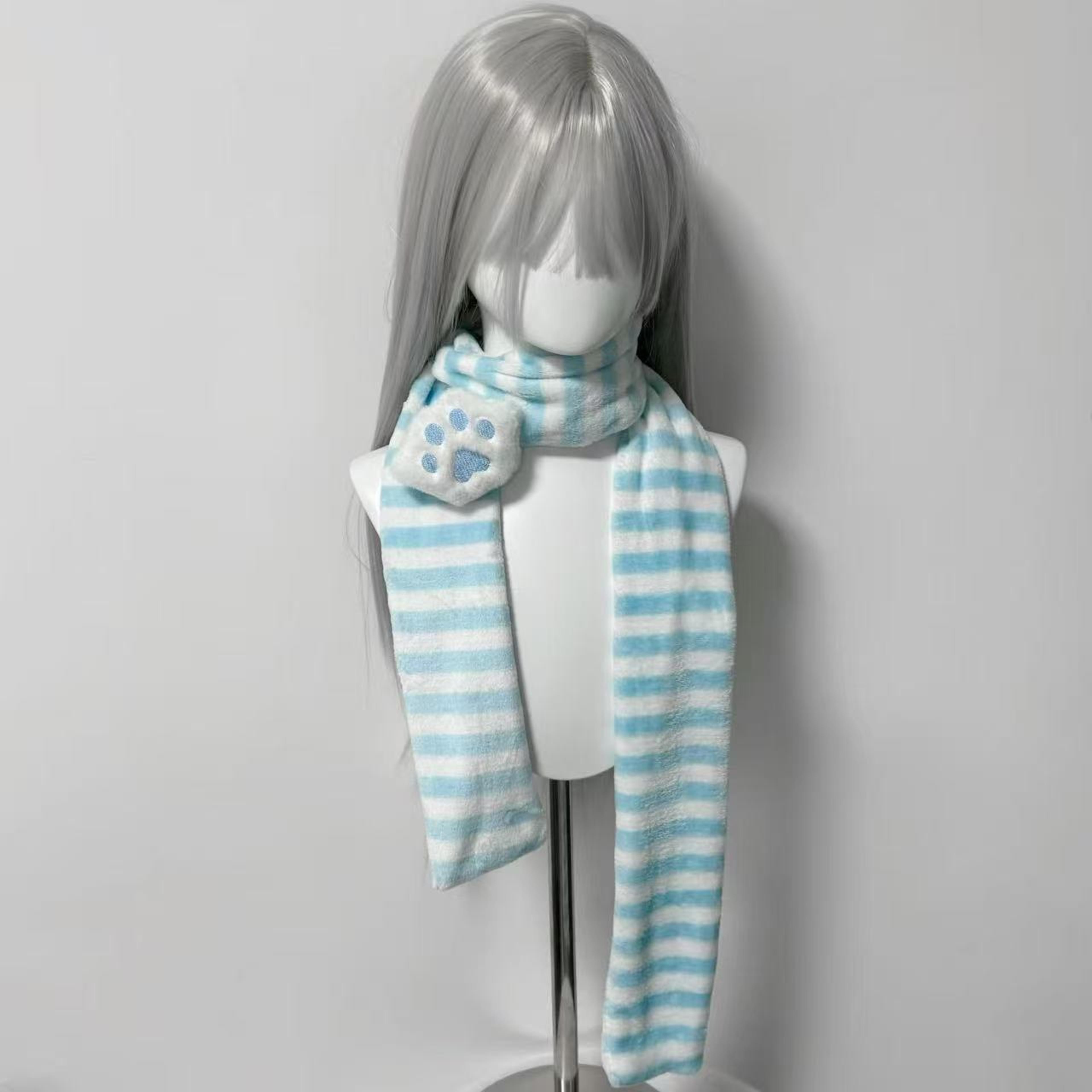 Knitted Cat Paw Scarf Cotton Winter Accessory For Women 2