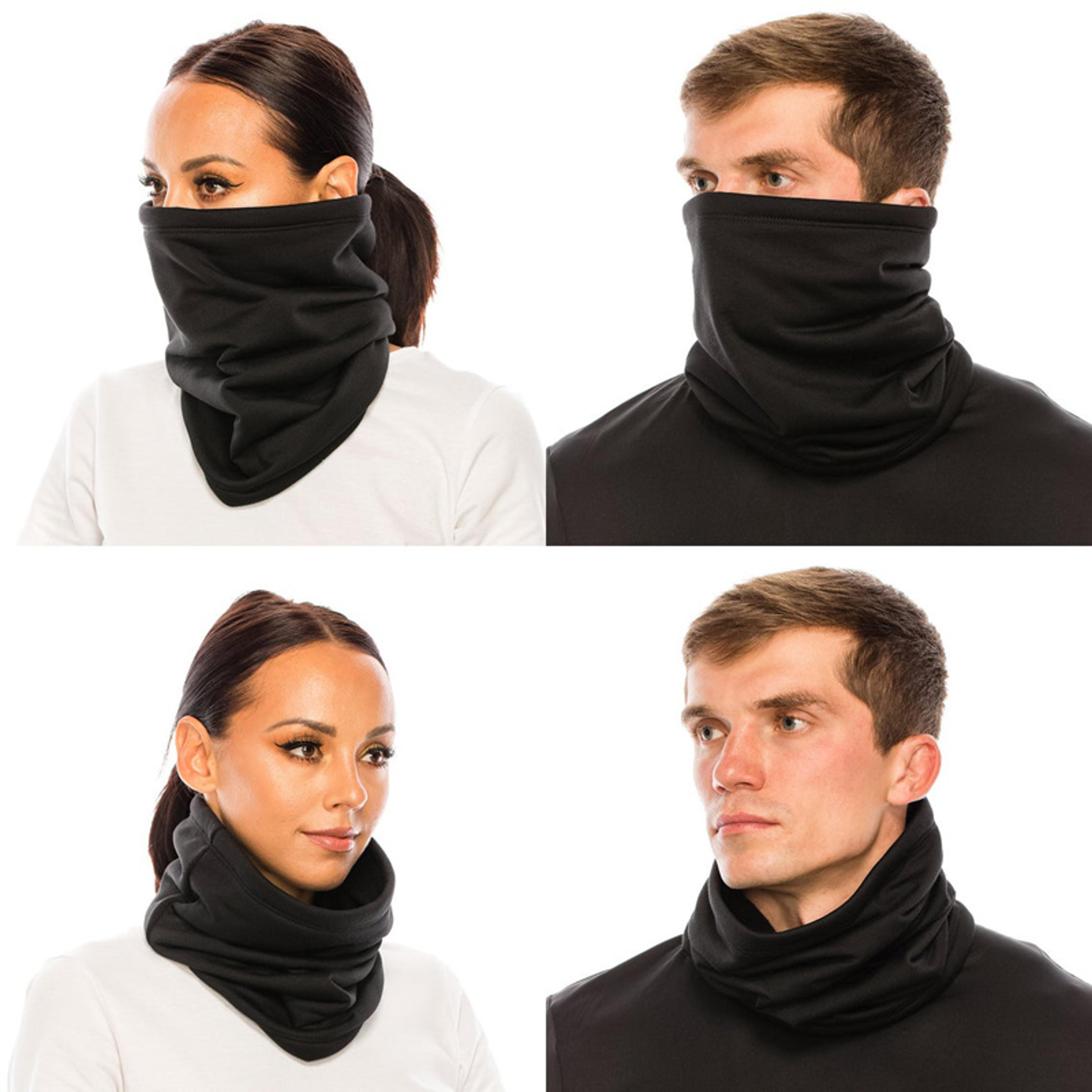polar fleece neck tube scarf adjustable winter neck warmer for outdoor sports