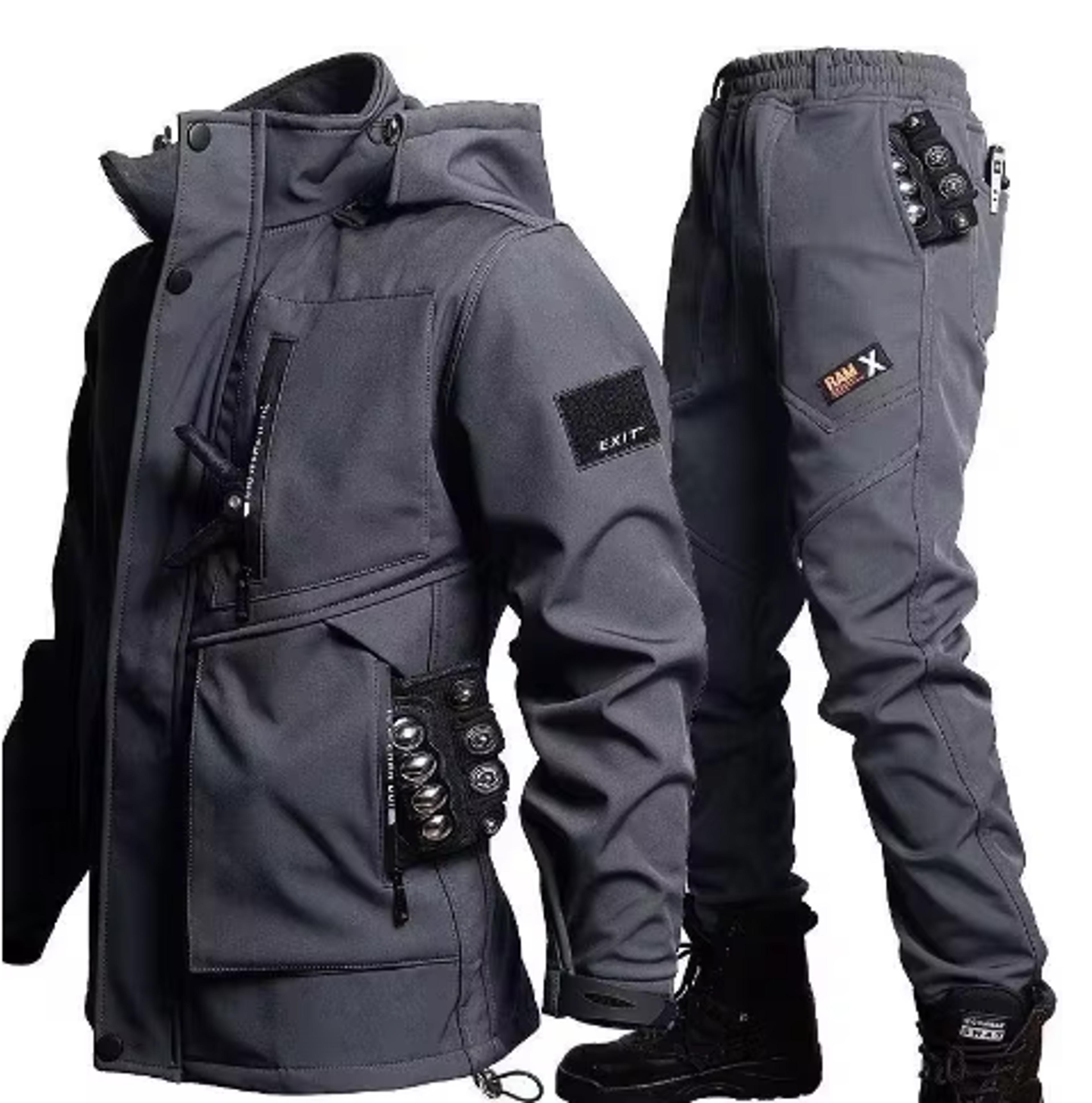 Men Winter Motorcycle Jacket Waterproof Cold Resistant Training Jacket 9