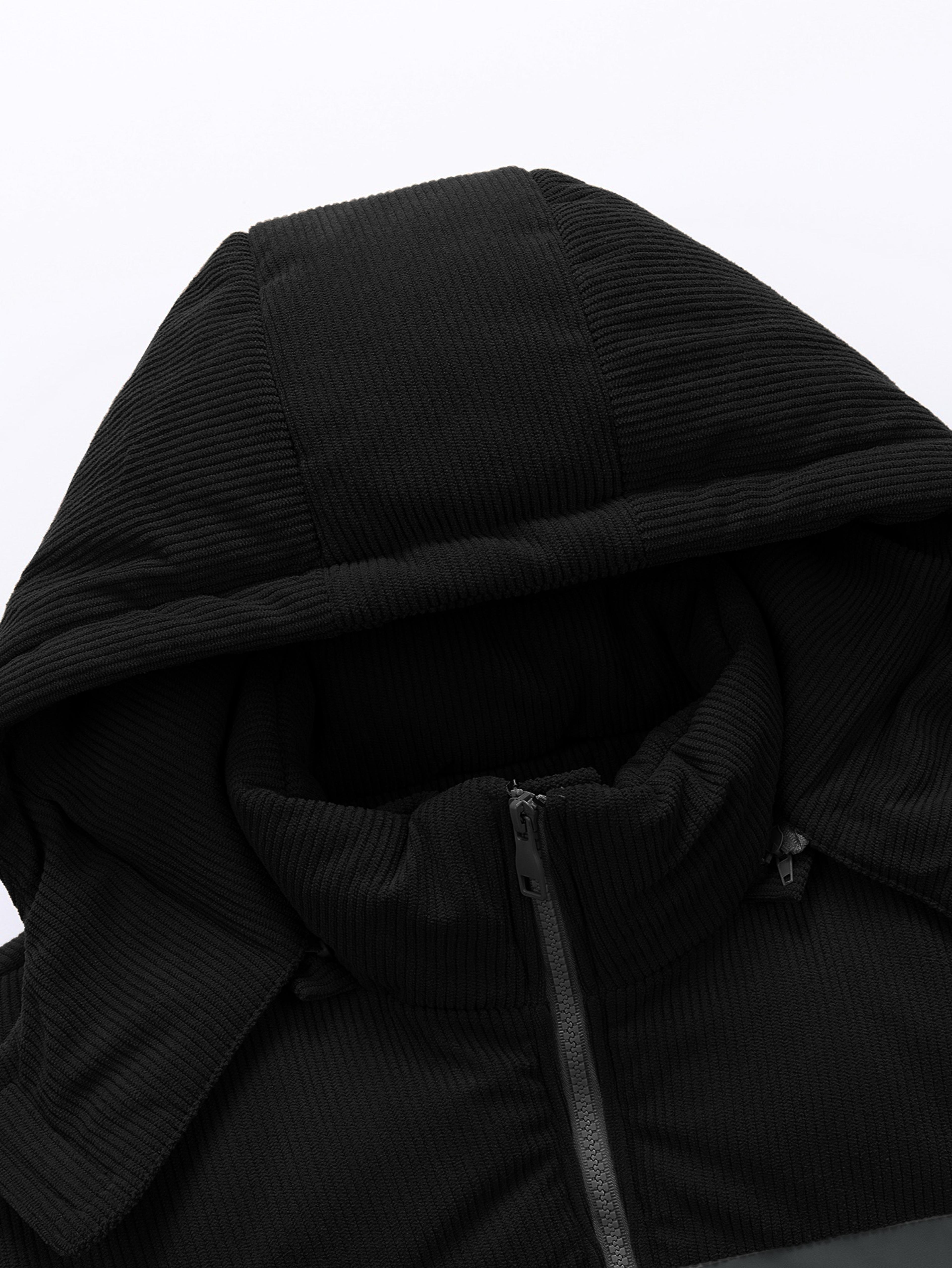 Mens Hooded Cotton Jacket Warm Cold Resistant Windproof Outerwear 4