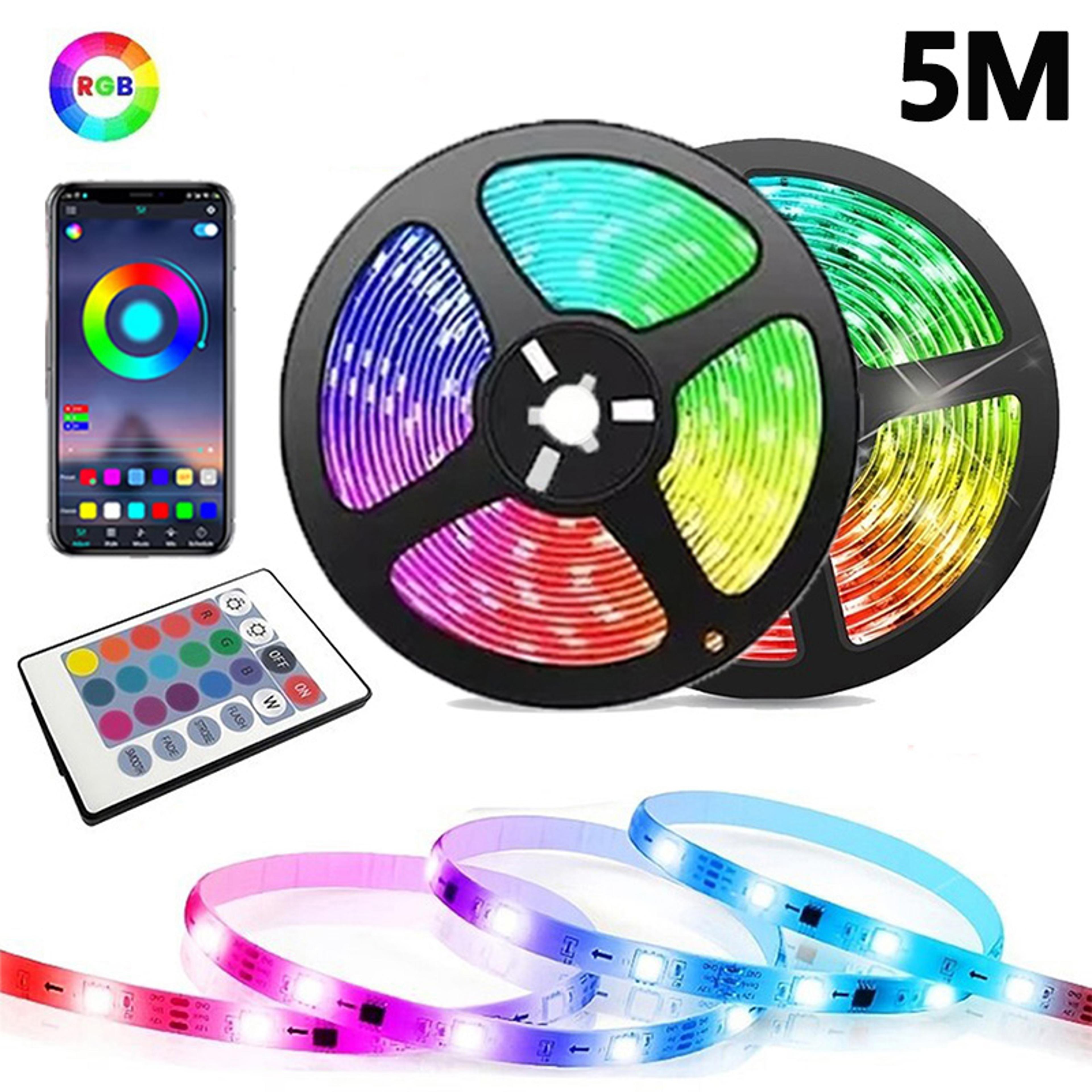 USB Bluetooth Flexible RGB LED Strip Light With Remote Control 6