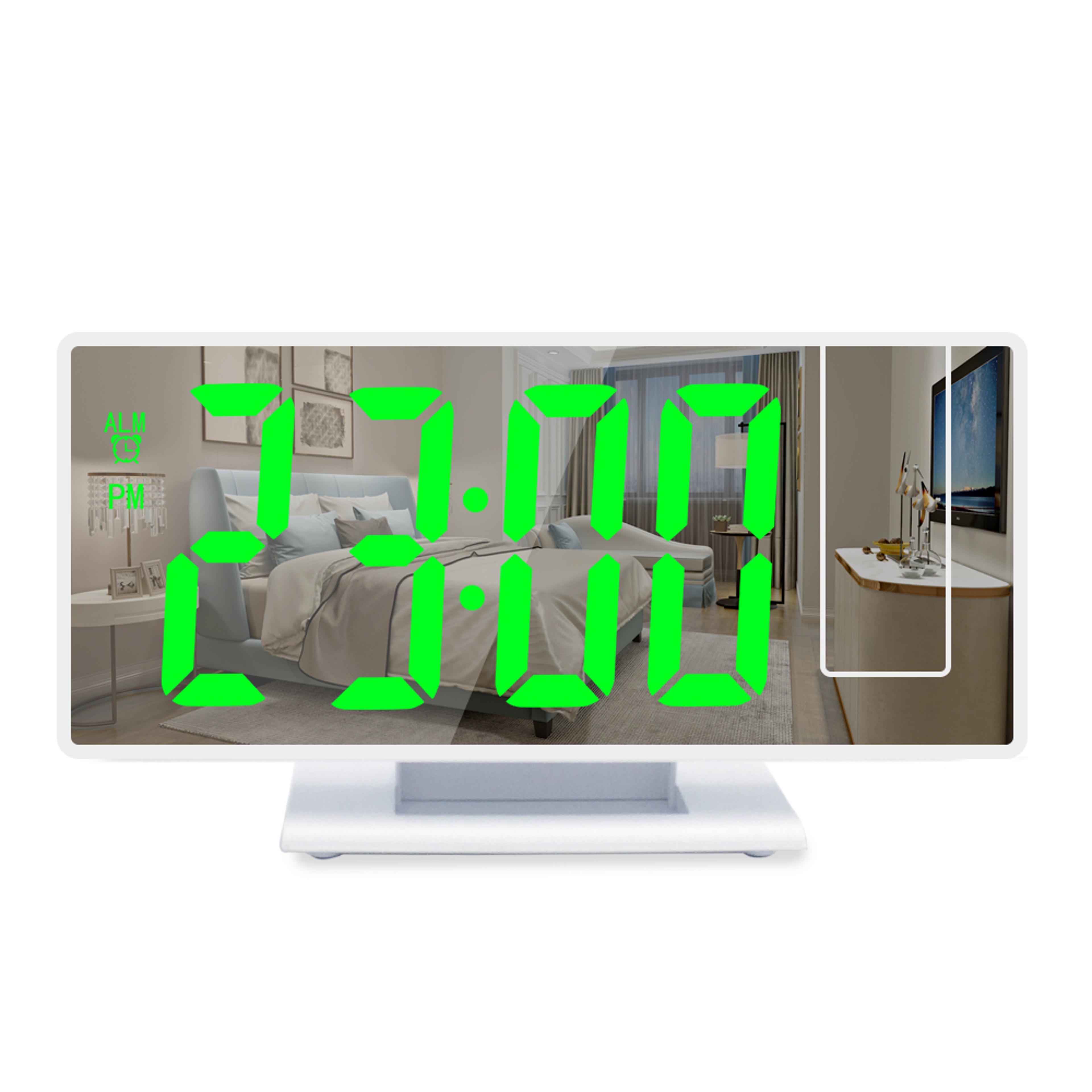 Projection Digital Alarm Clock With LED Display USB Power And Snooze 7