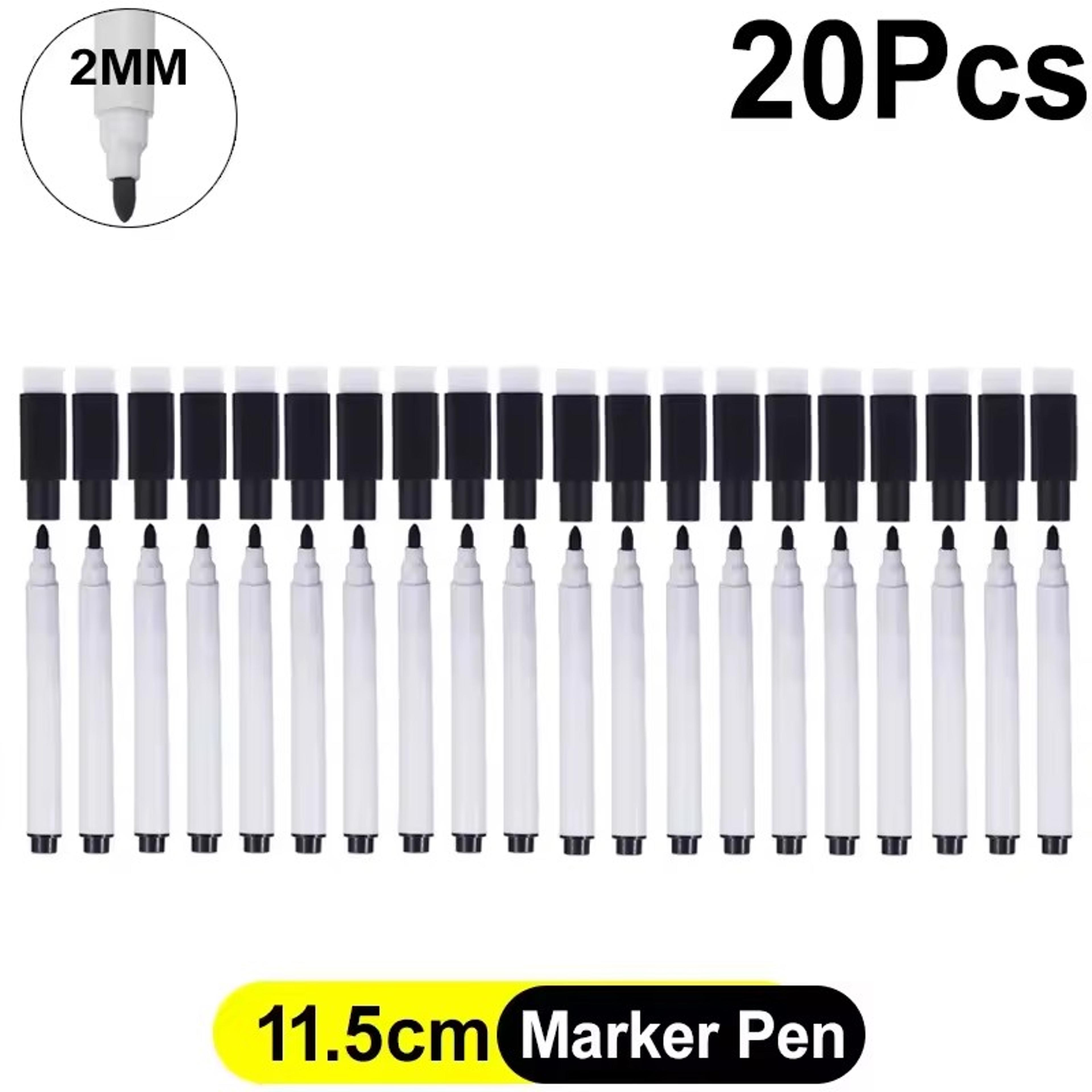Magnetic Black Dry Erase Markers With Eraser Caps 6