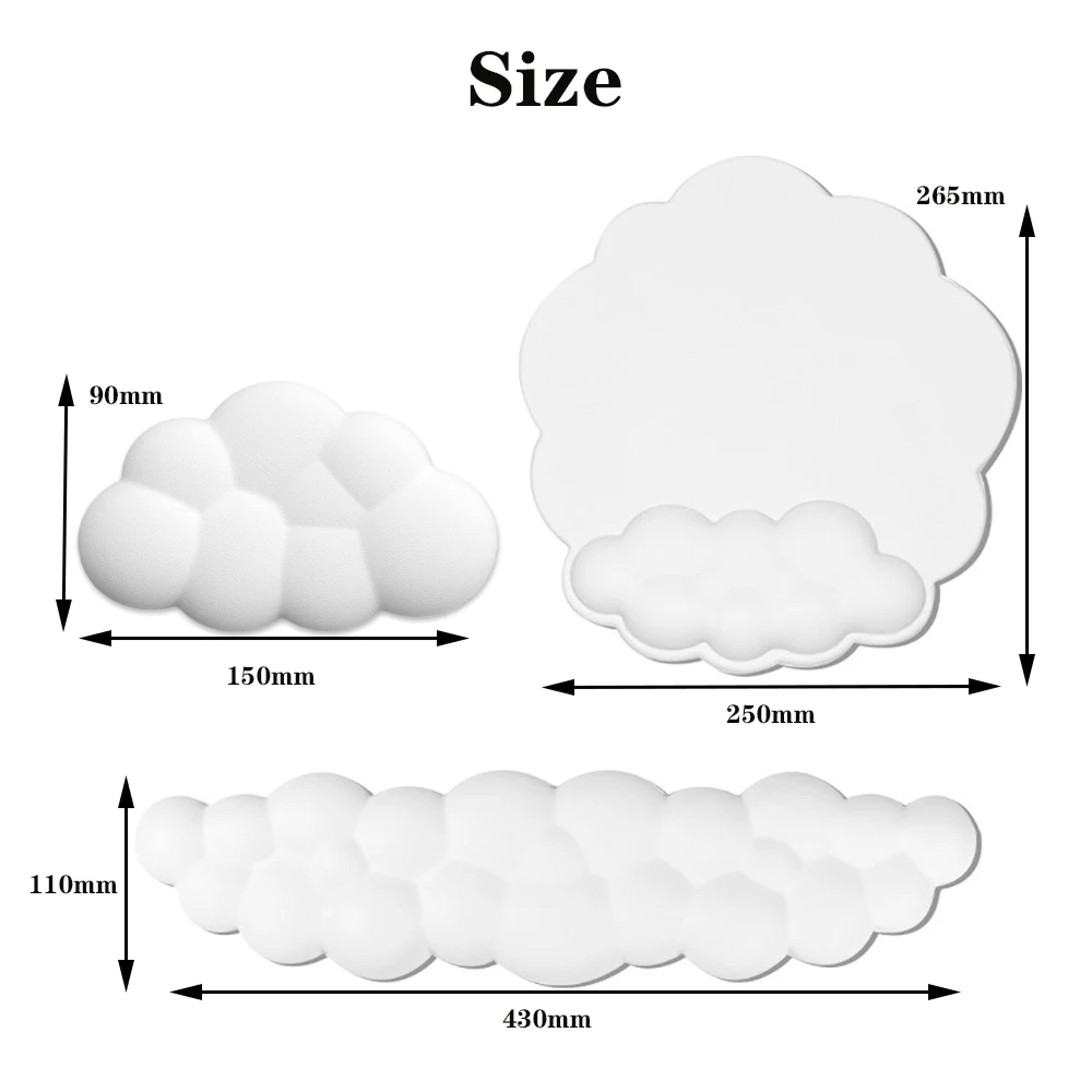 Cloud Keyboard Wrist Rest And Mouse Pad Set With Non Slip Base 5