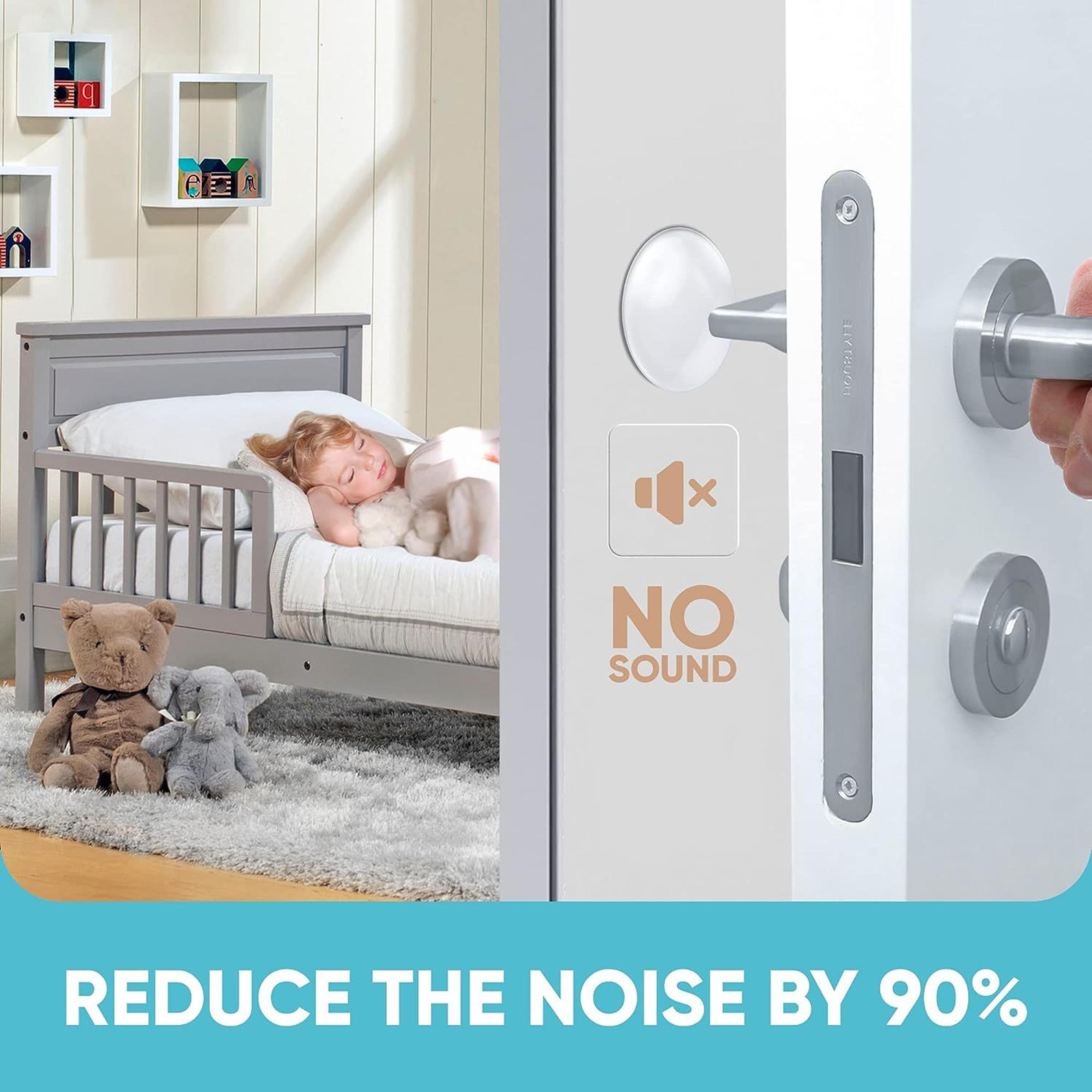 Transparent Soft Rubber Door Knob Wall Shield Set 1