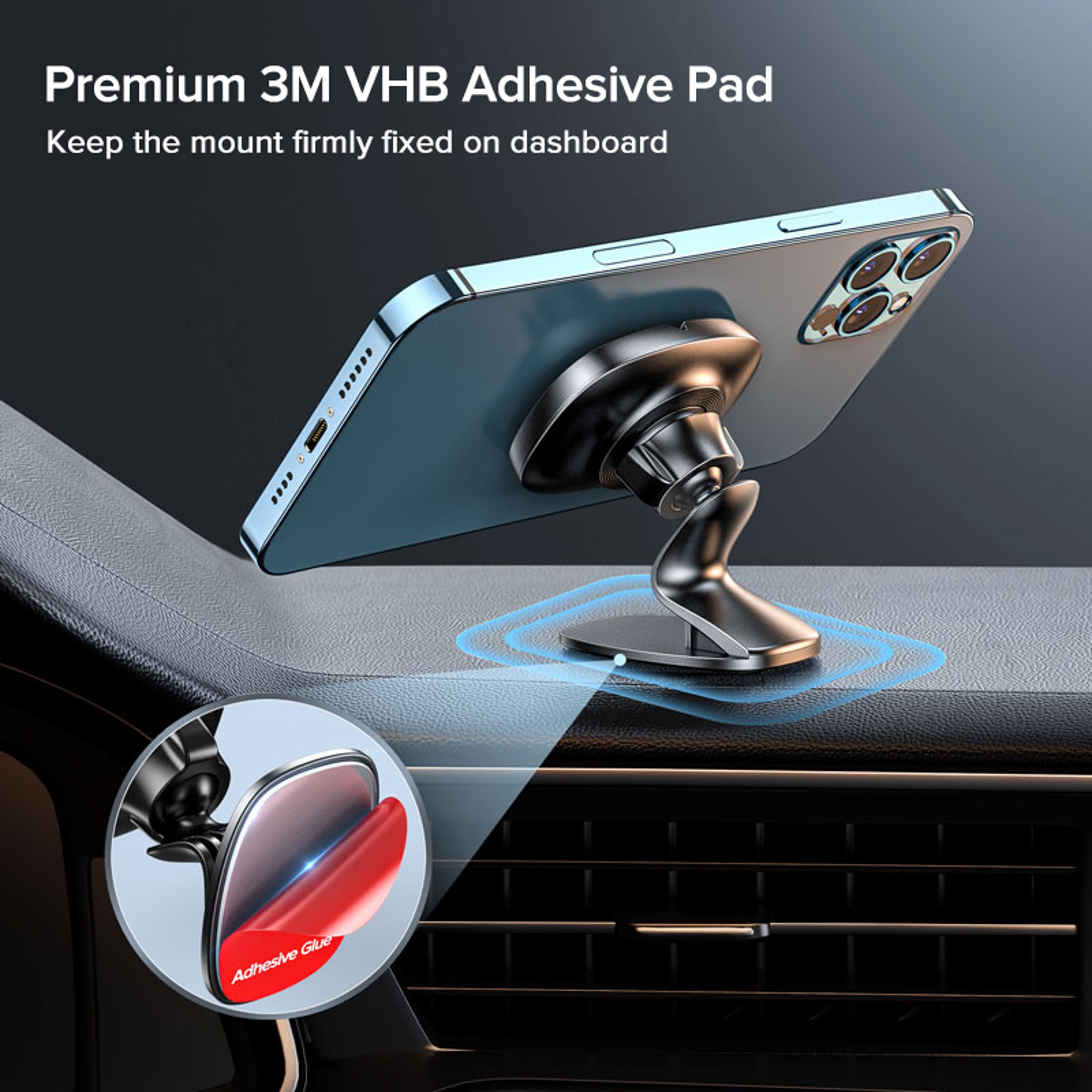 Magnetic Car Phone Holder With Rotation For Air Vent Or Dashboard 3
