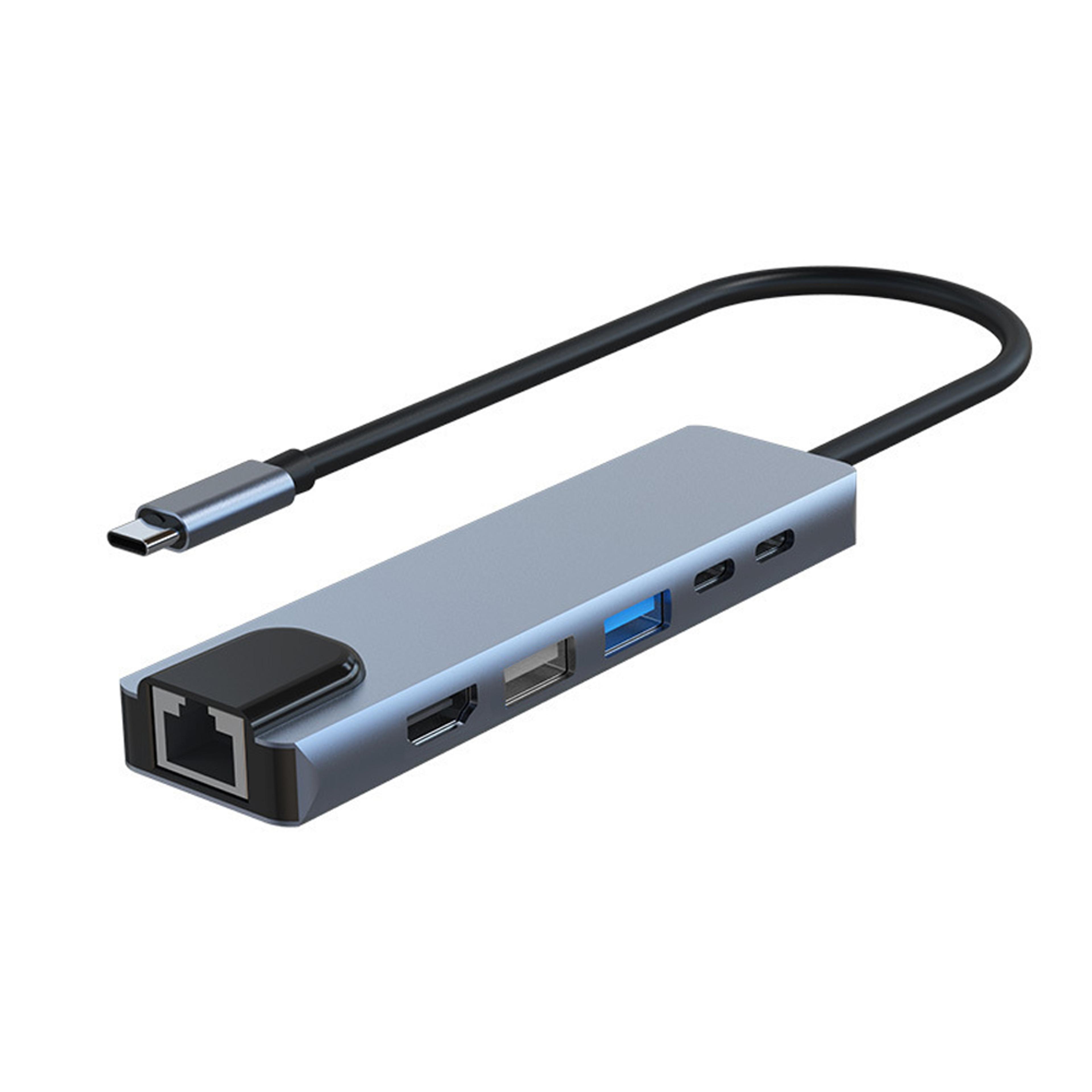 USBC Hub With HDMI Ethernet And Charging Support 0