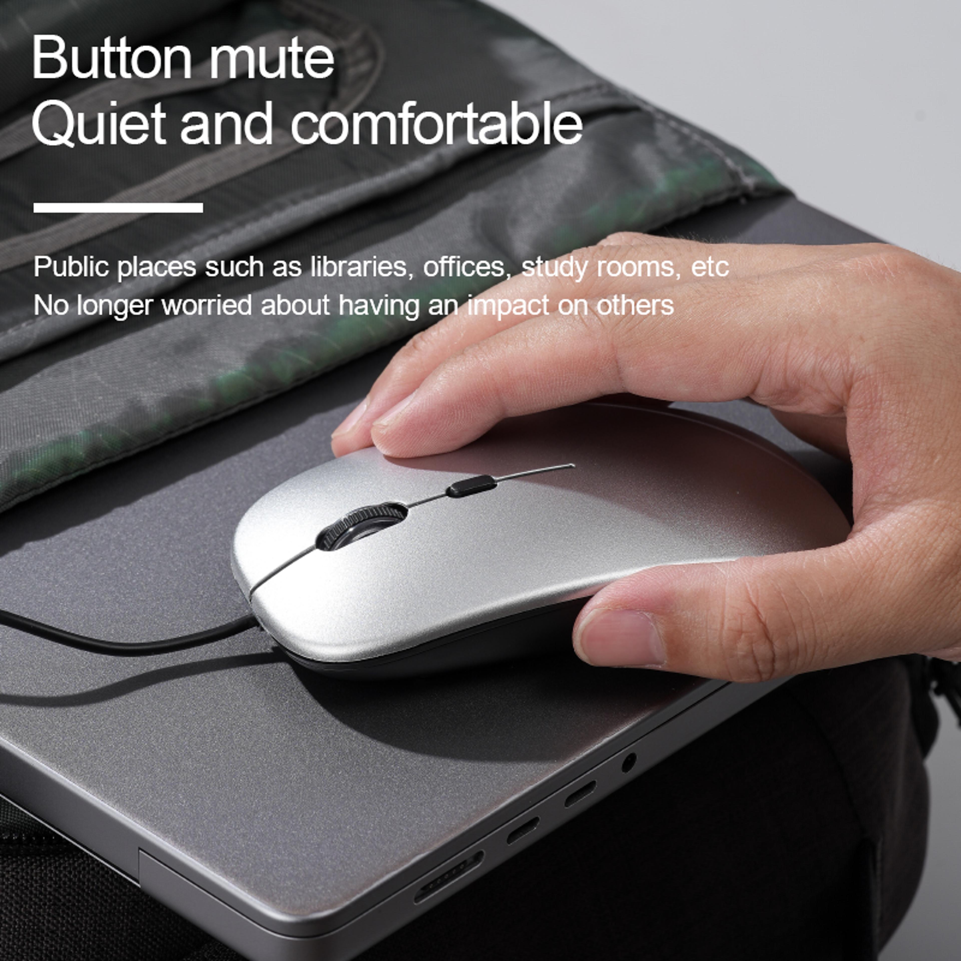 Wired Computer Mouse With Adjustable DPI And Silent Clicks 3