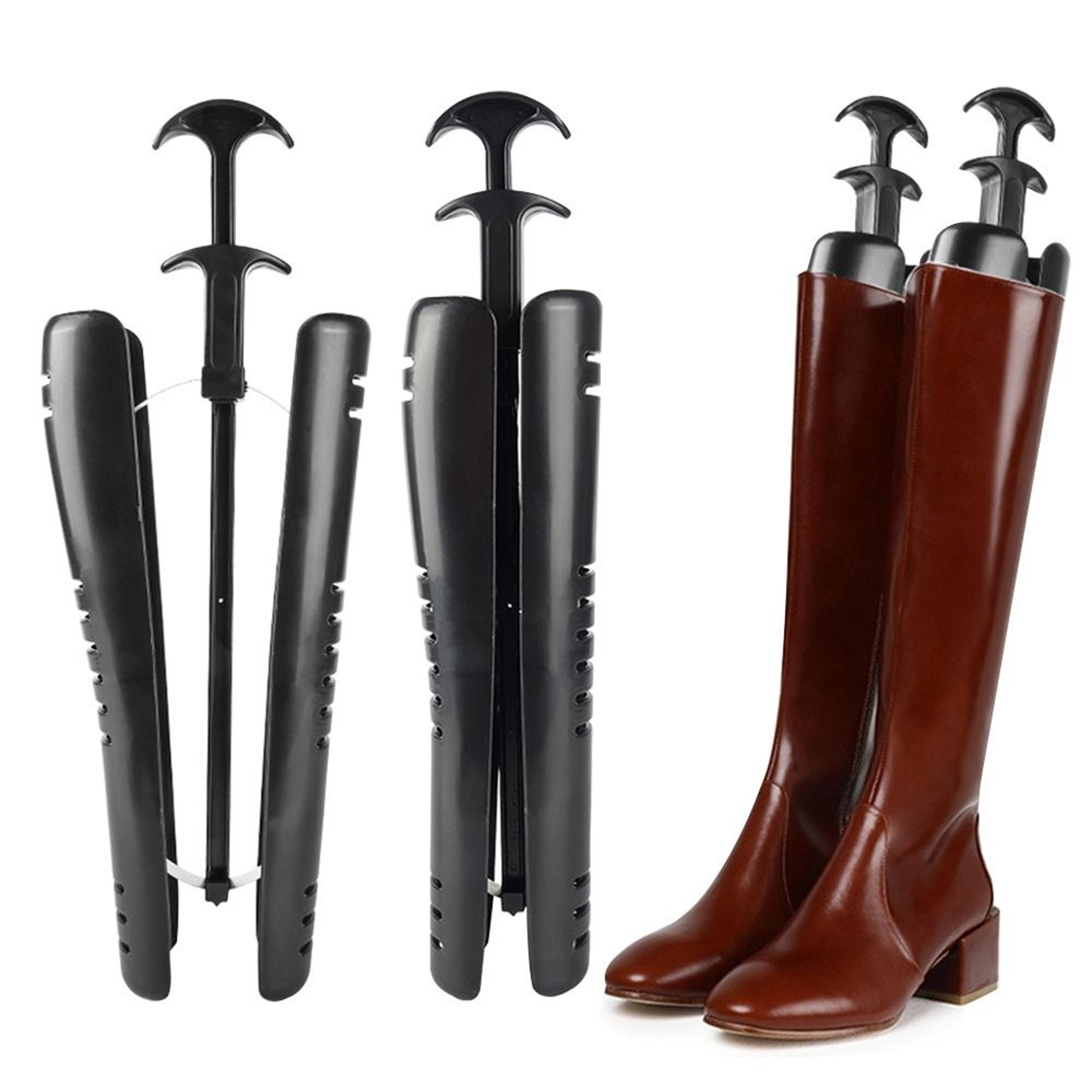 adjustable long boot shaper support stand for wrinkle prevention and storage