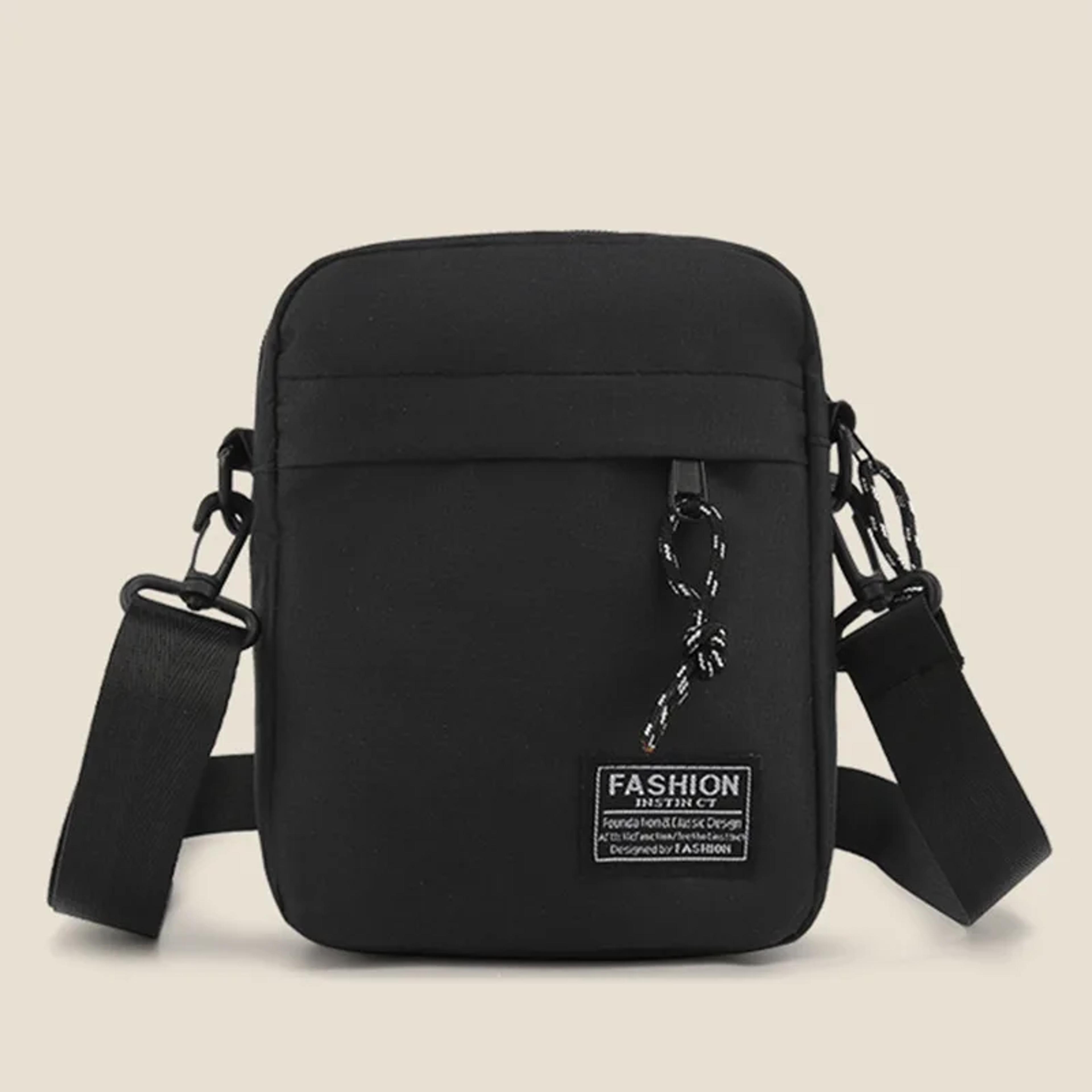 small square crossbody shoulder bag with tpu exterior and polyester lining