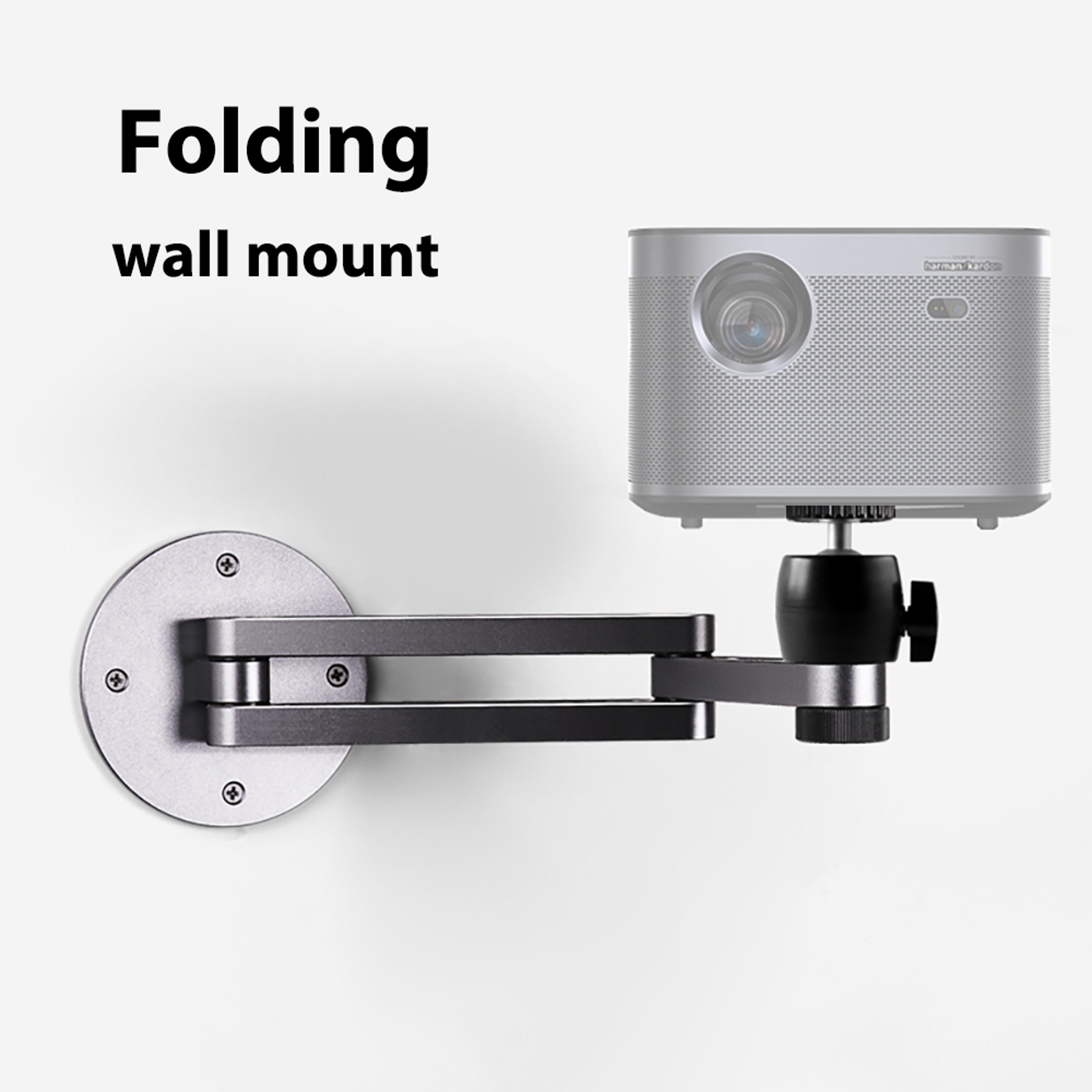 foldable projector wall mount with adjustable aluminum alloy arm and ball head