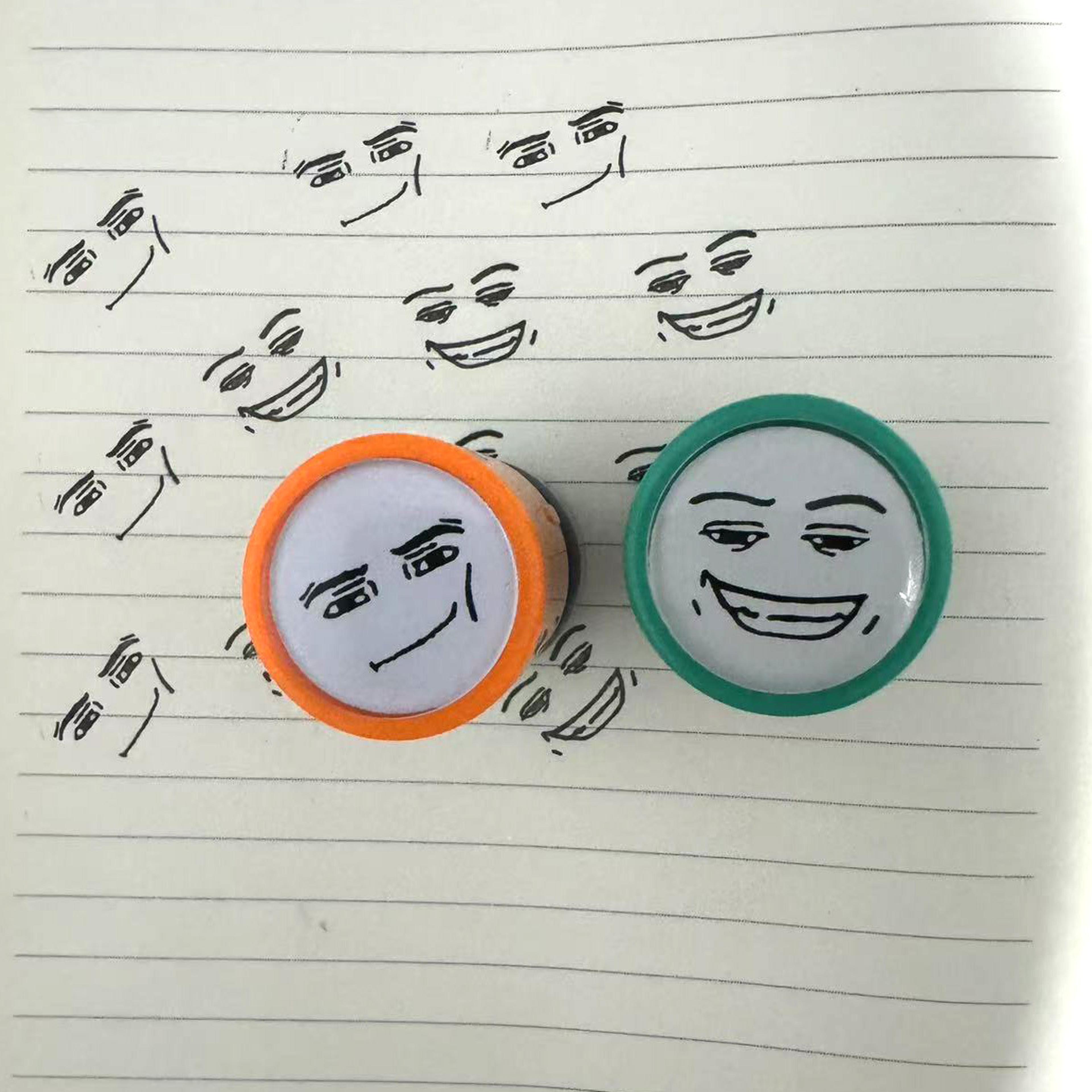 Funny Smiley Face Rubber Stamp For Journals Planners And Notebooks 1