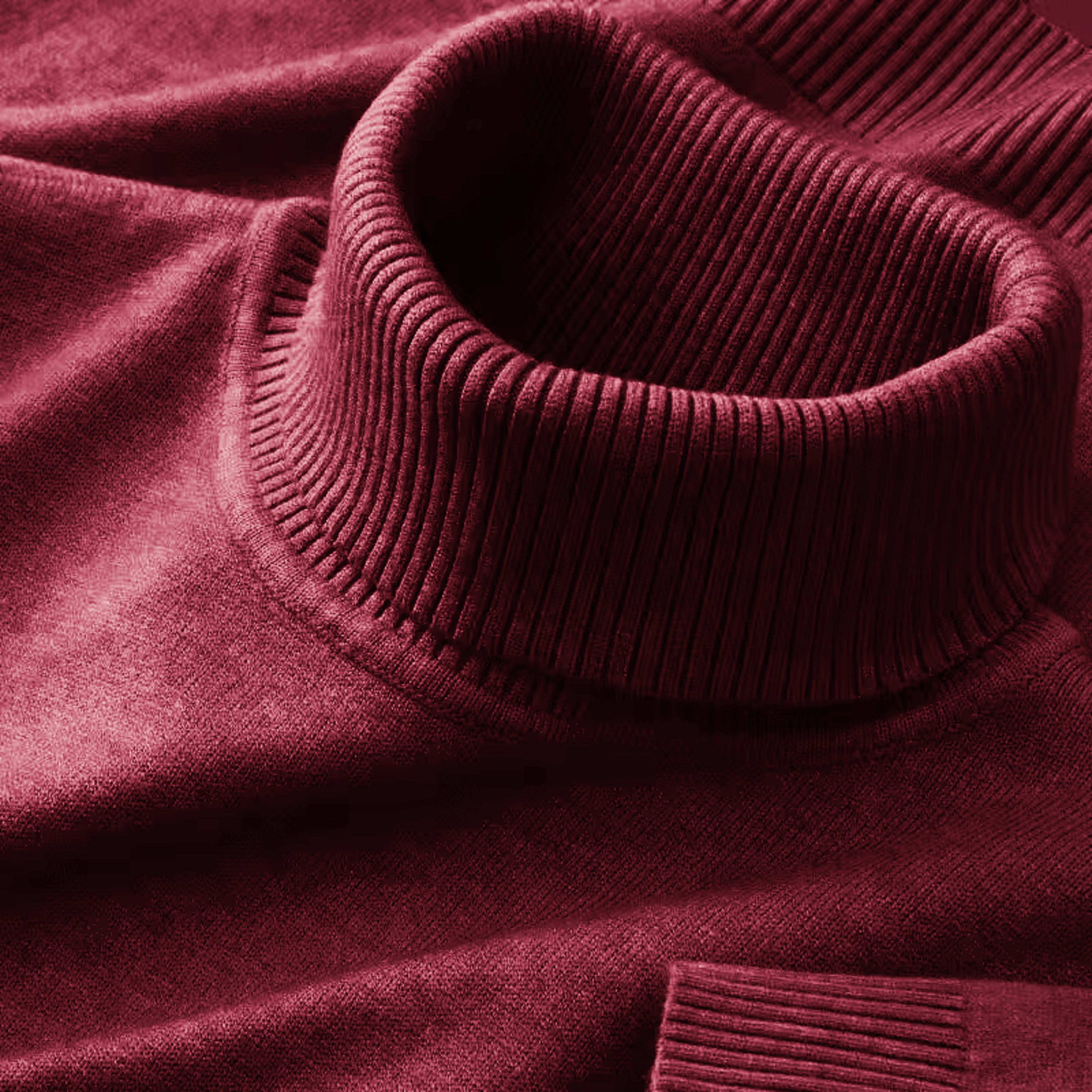 Mens Knitted Turtleneck Sweater Warm Breathable Long Sleeve Pullover 12