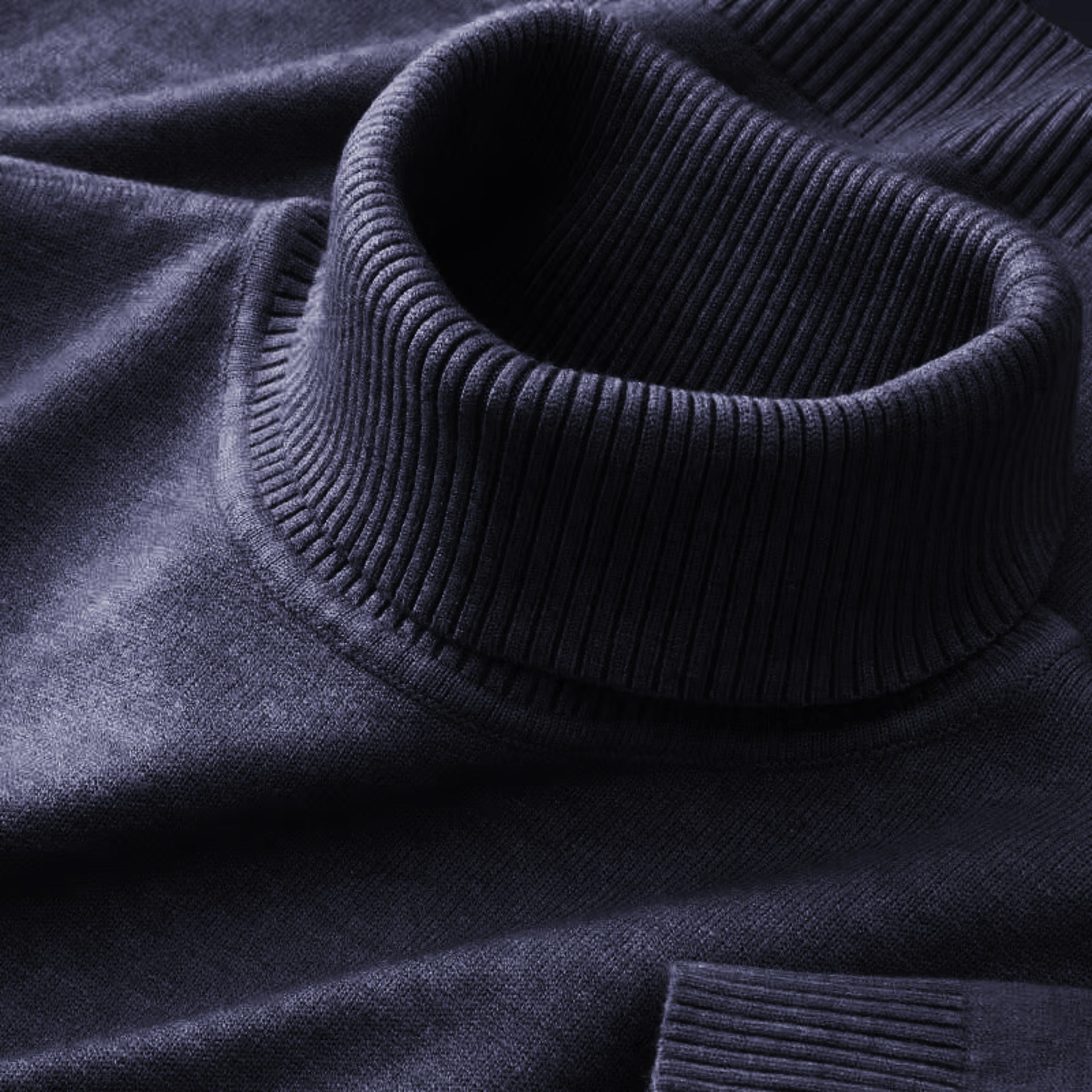 Mens Knitted Turtleneck Sweater Warm Breathable Long Sleeve Pullover 14