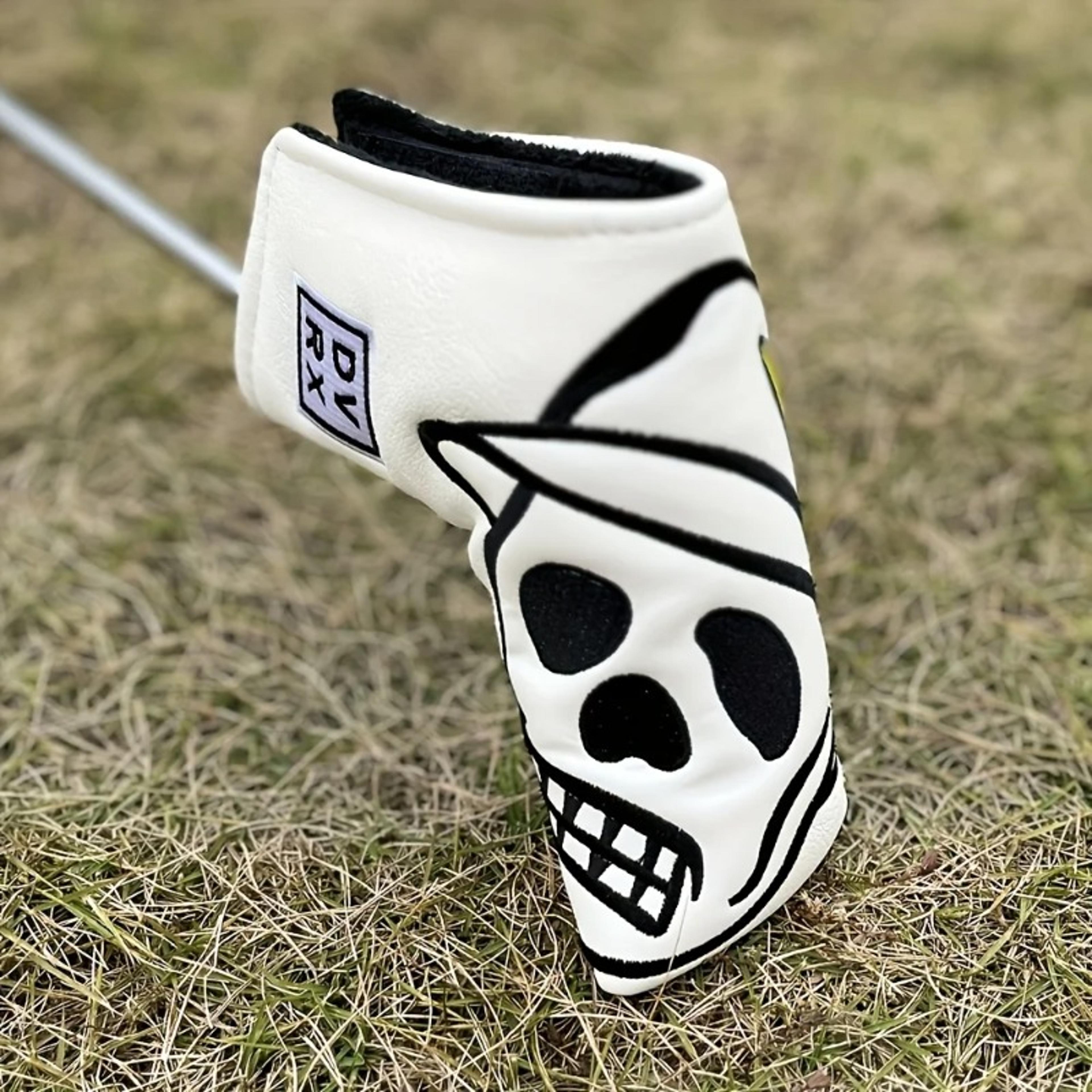 Golf Putter Head Cover With Skull Embroidery And Dustproof Protection 8