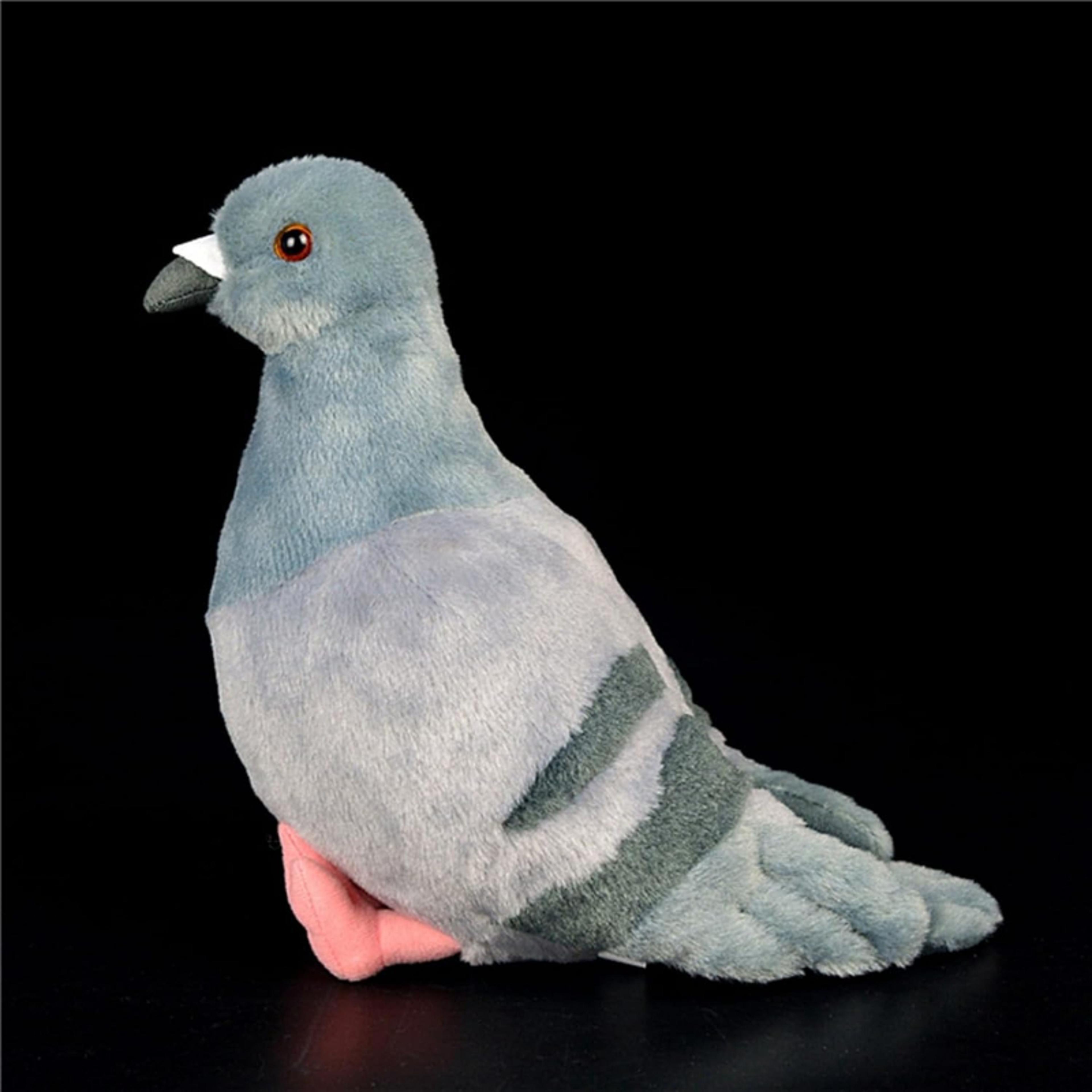 cute gray pigeon plush toy soft stuffed bird doll