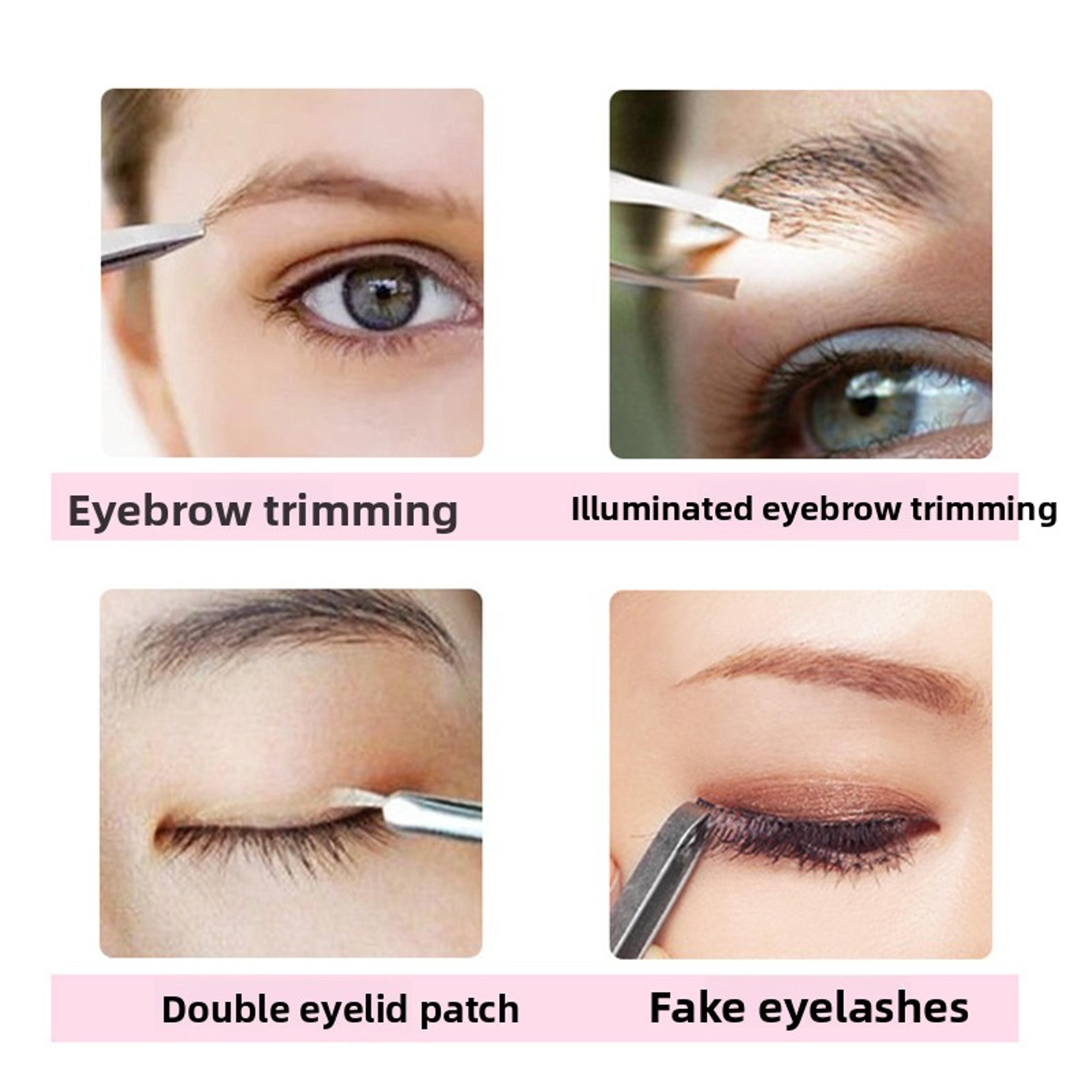 LED Light Precision Tweezers With Slanted Stainless Steel Tip 5