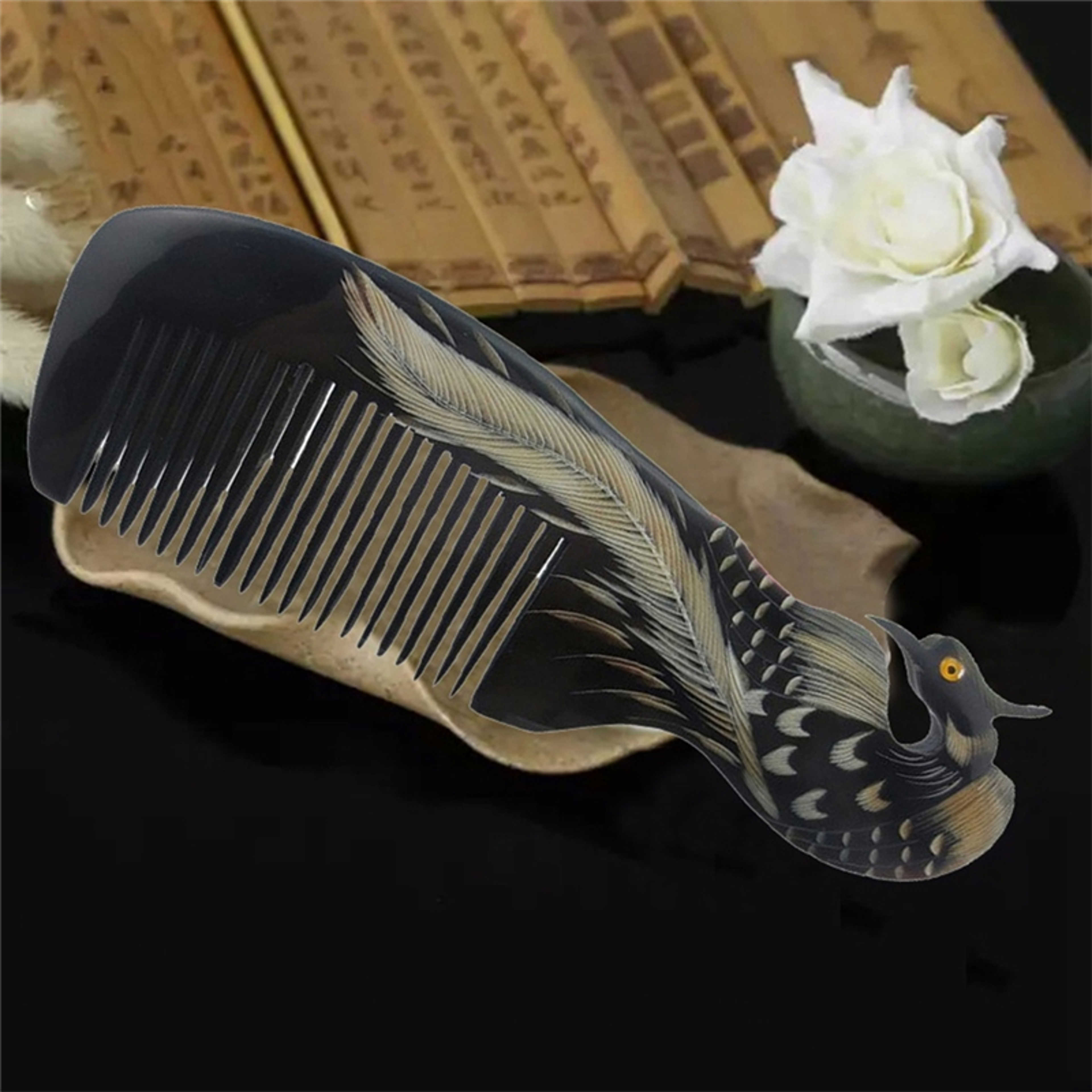 ox horn comb hair brush detangle magic anti-static comb health scalp massage combs