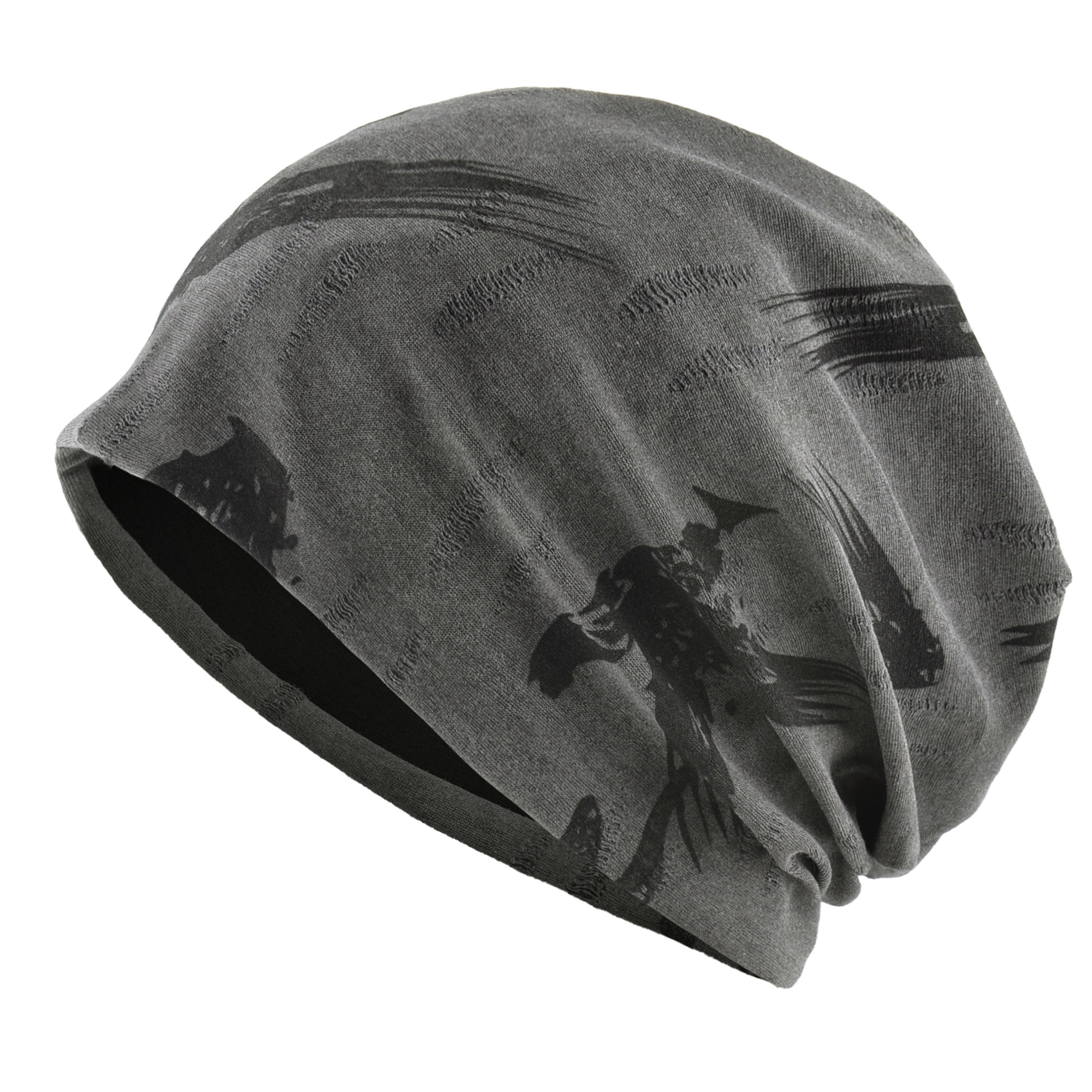 Urban Letter Print Slouchy Beanie Unisex Baggy Streetwear Hat 1
