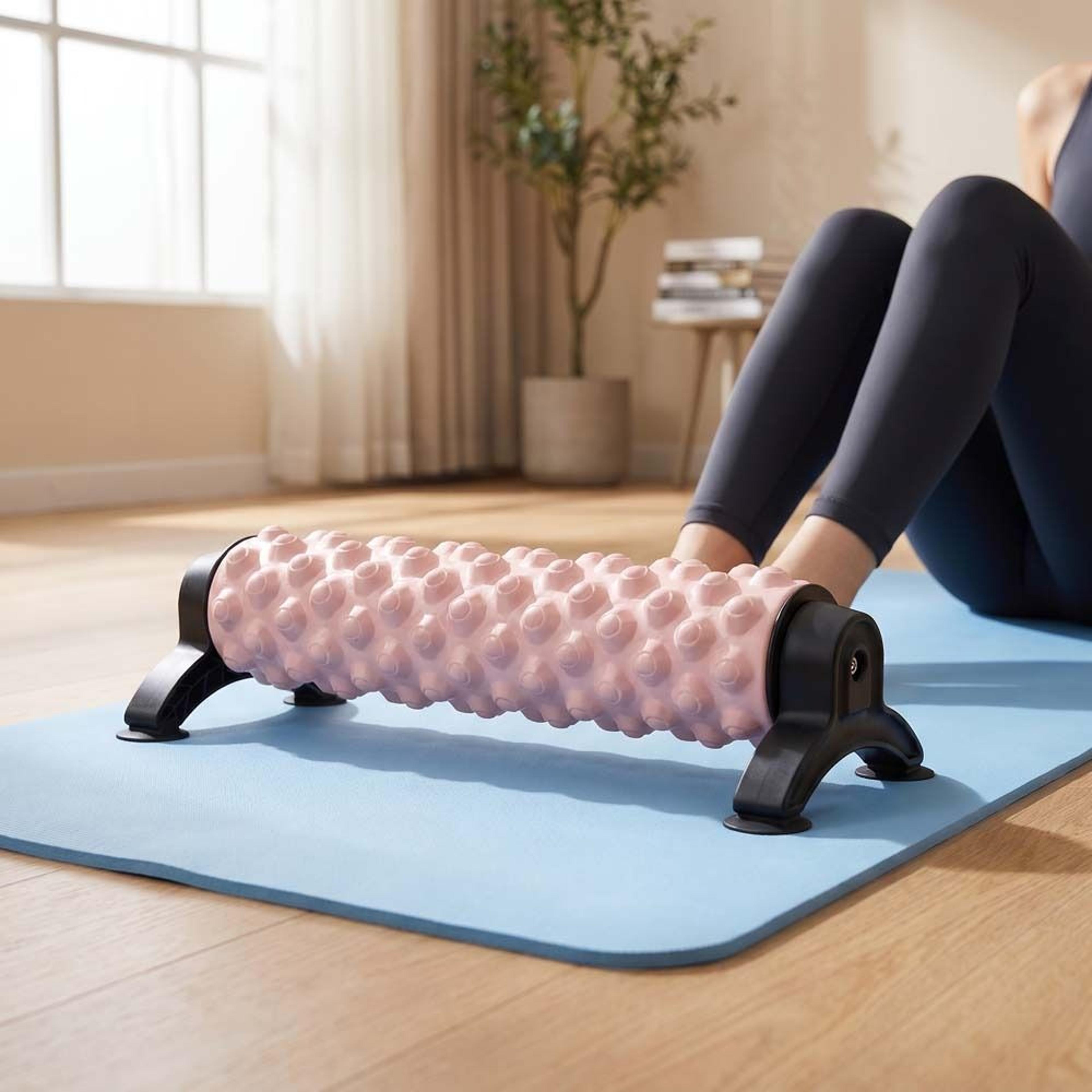 Non Slip Suction Base Foam Roller For Deep Tissue Massage Yoga  Muscle Recovery 6