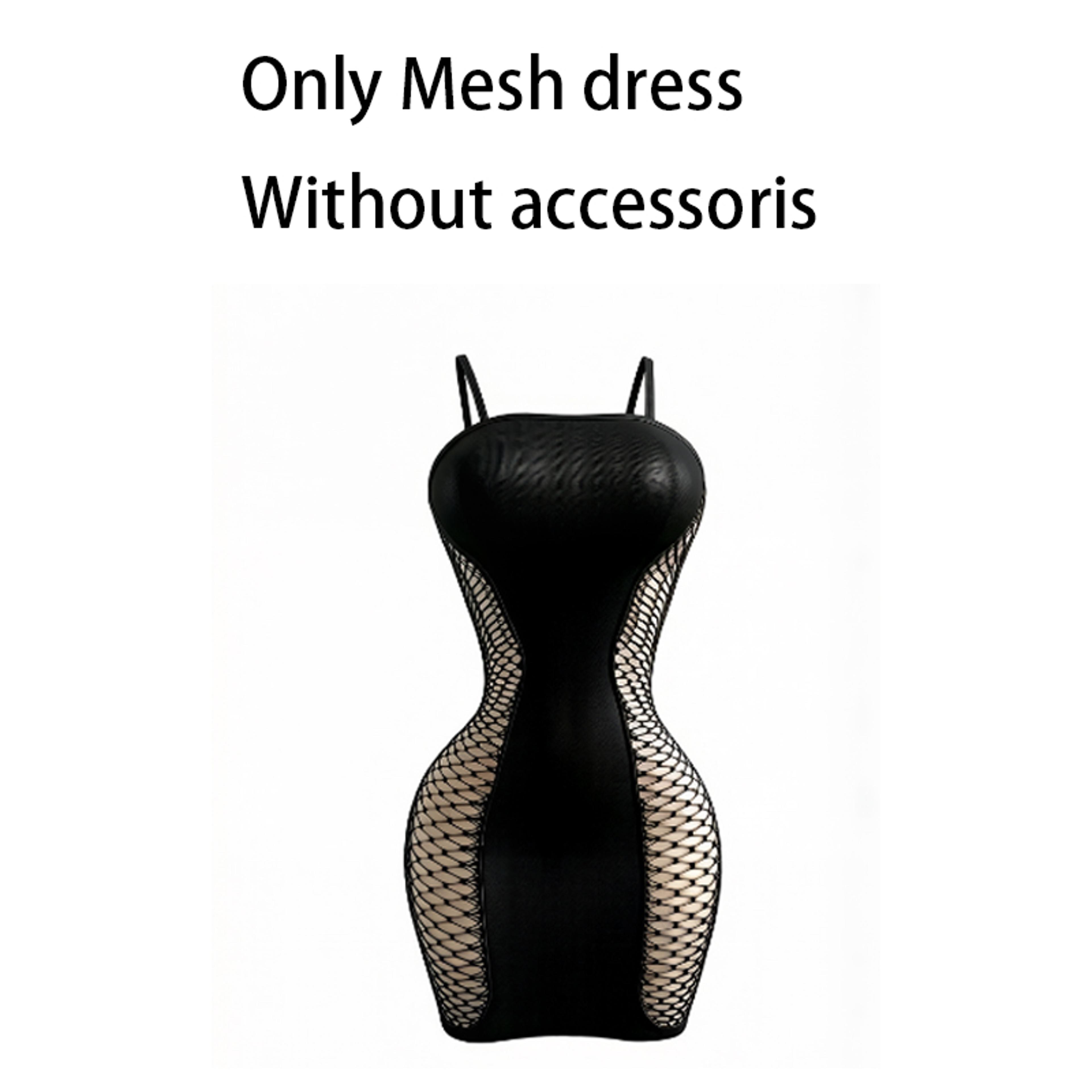 Sheer Mesh Beach Cover Up Bodycon Fishnet Swimsuit Dress 2