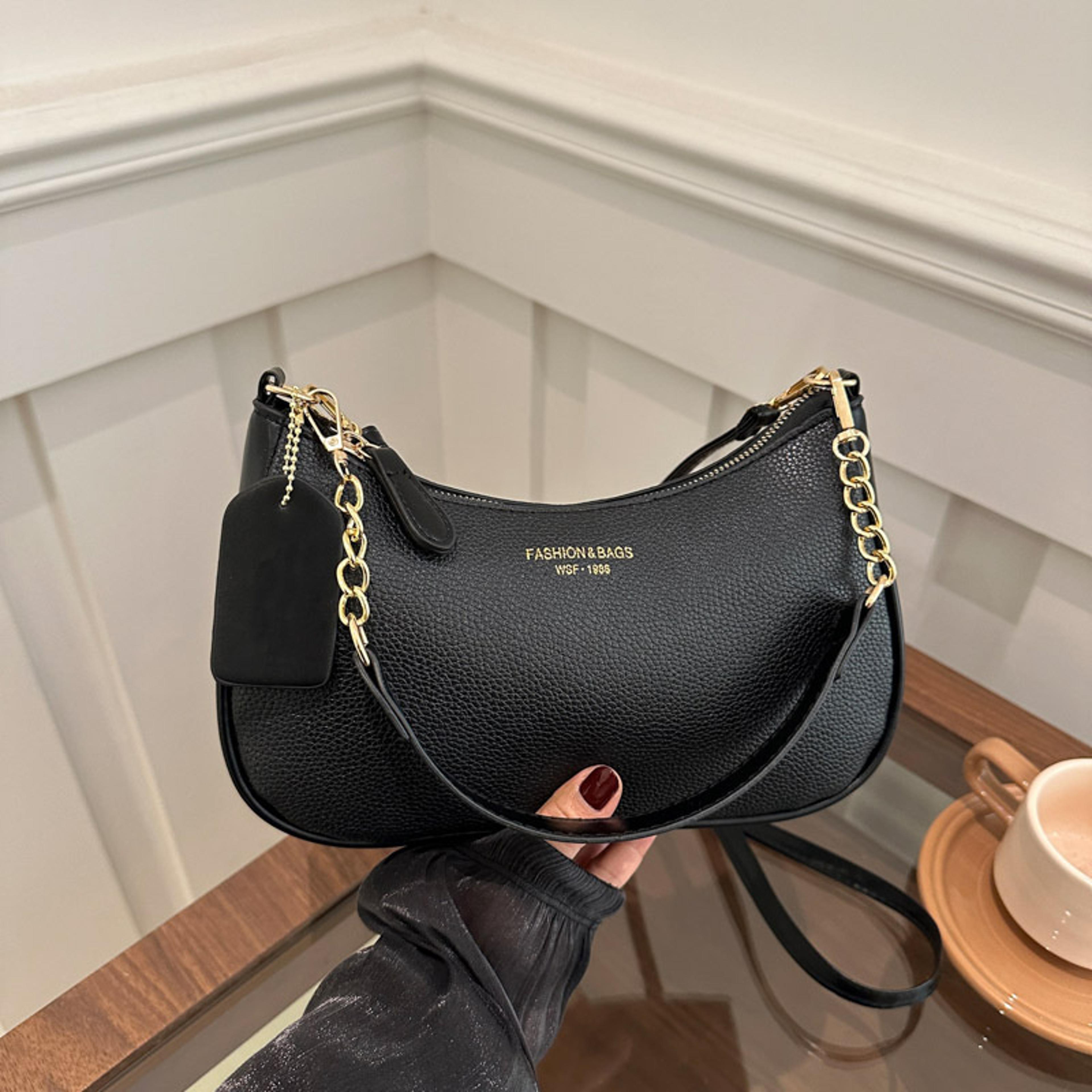 Elegant Crossbody Bag For Women PU Leather Crescent Shoulder Purse With Adjustable Strap 3